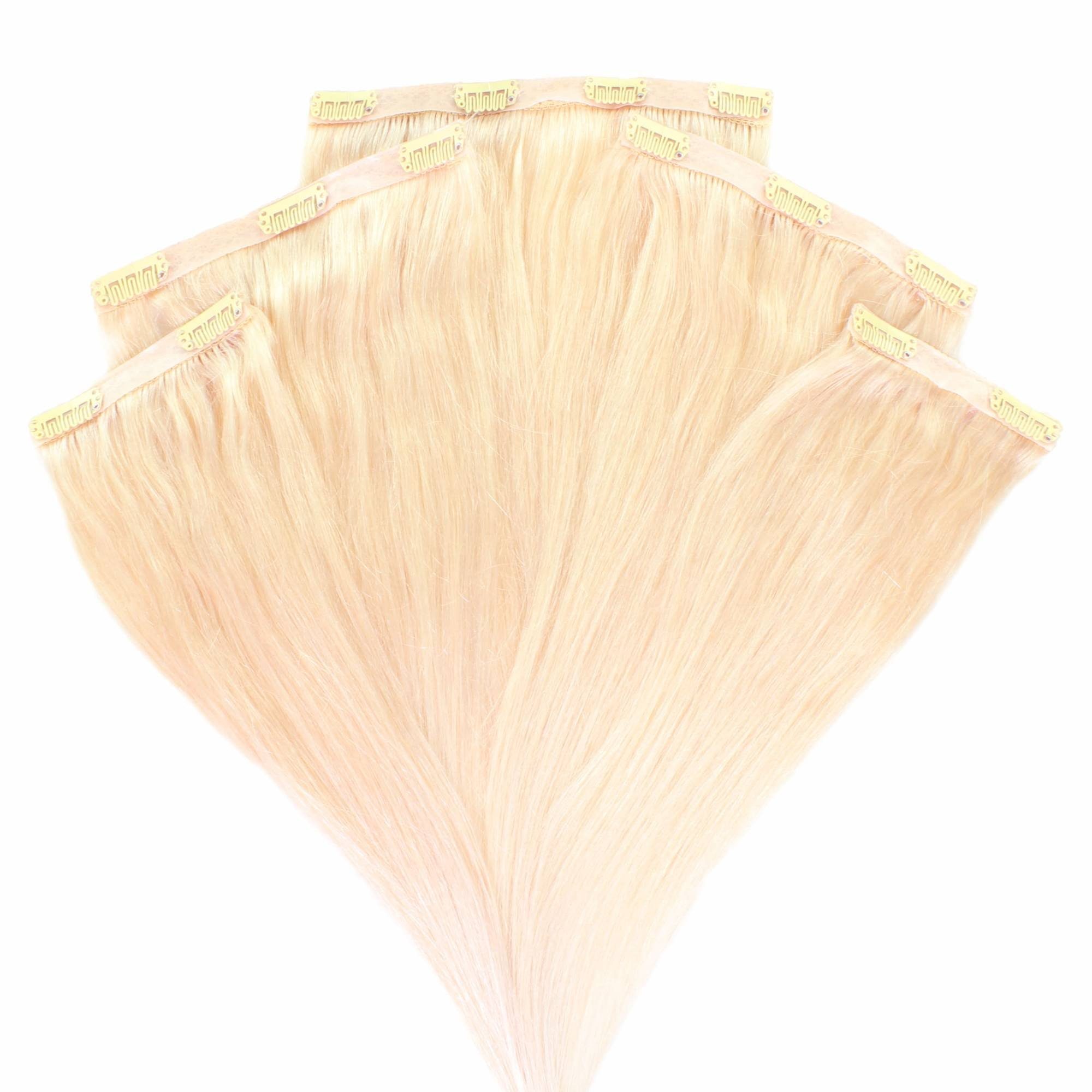 hair2heart Echthaar-Extension Volumen Clip Extensions #10/0 Hell-Lichtblond 40cm