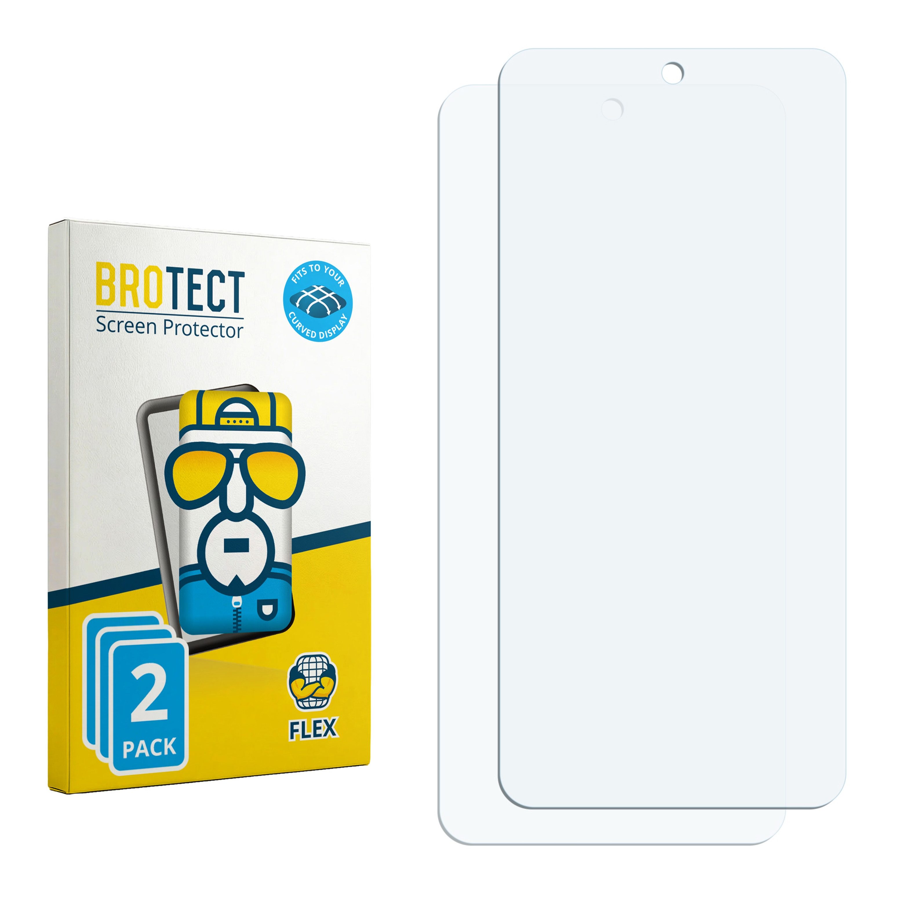 BROTECT Displayschutzfolie Fullscreen Schutzfolie für realme 14 Pro Plus, 2 Stück, Displayschutz Folie Fullcover Klar Transparent