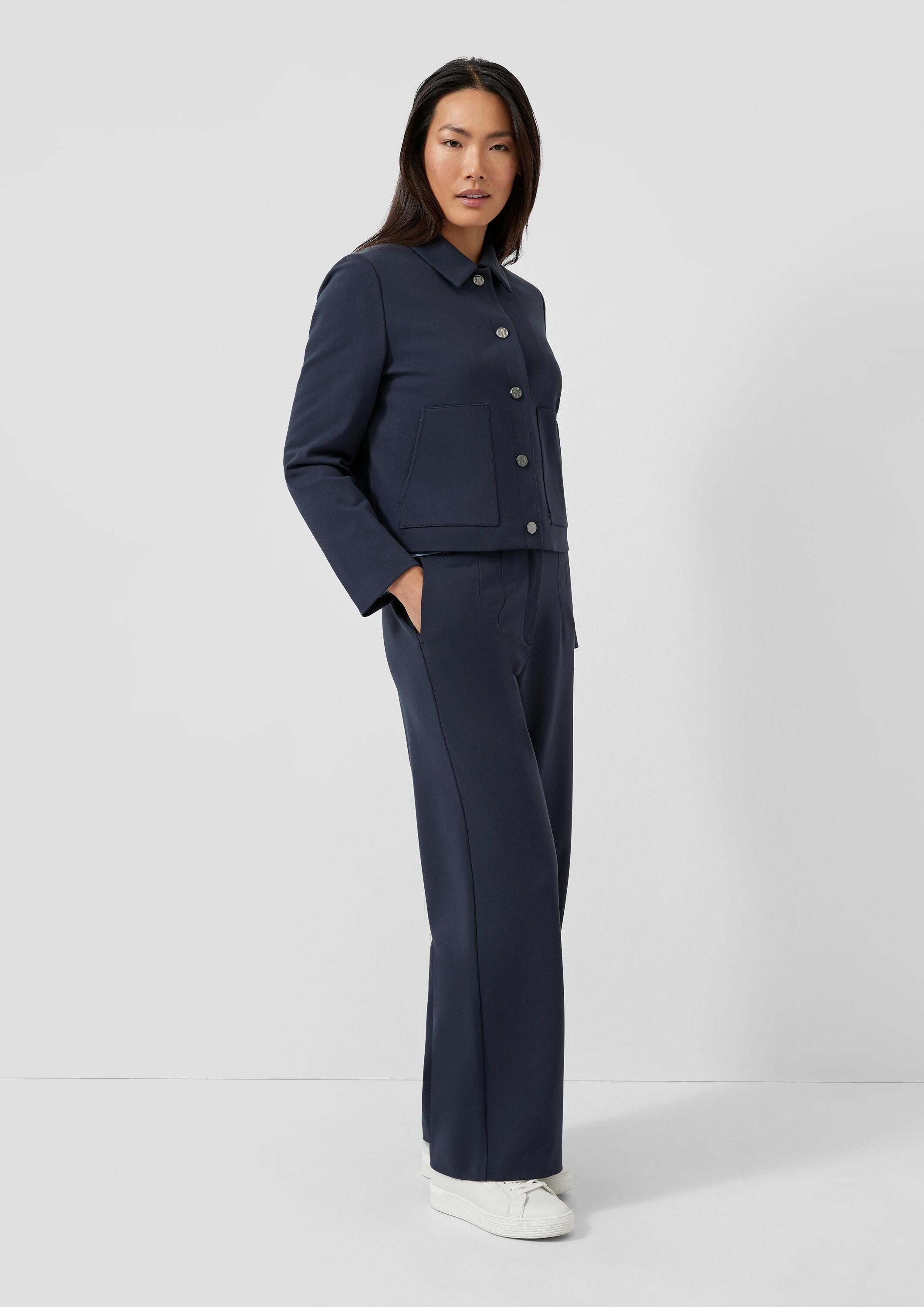 s.Oliver Funktionsjacke Indoor-Jacke Boxy-Jacke mit leichtem Futter und Hemdkragen