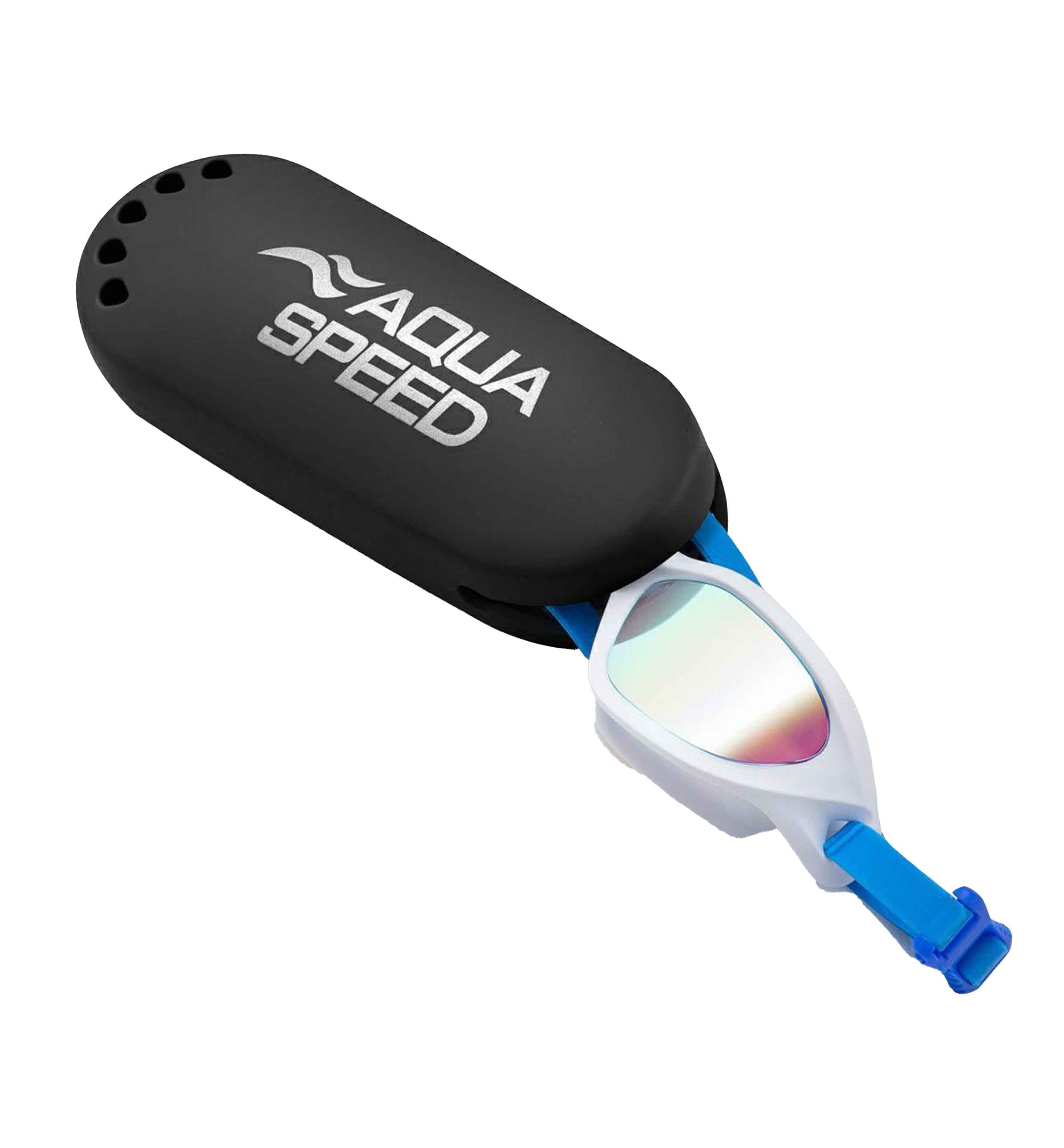 Aqua Speed Schwimmbrille Silikon Schutzetui für Schwimmbrille – Robust & leicht, Schwarz, Kompakt & mit Karabiner – Brille sicher verstaut & griffbereit