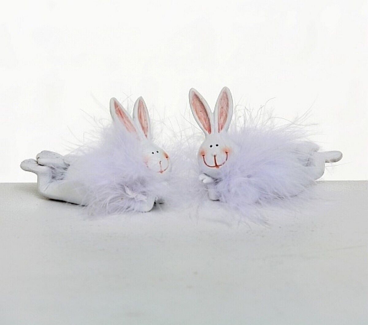 BOLTZE GRUPPE GmbH Tierfigur Hasen 2er Set liegend mit Federhals
