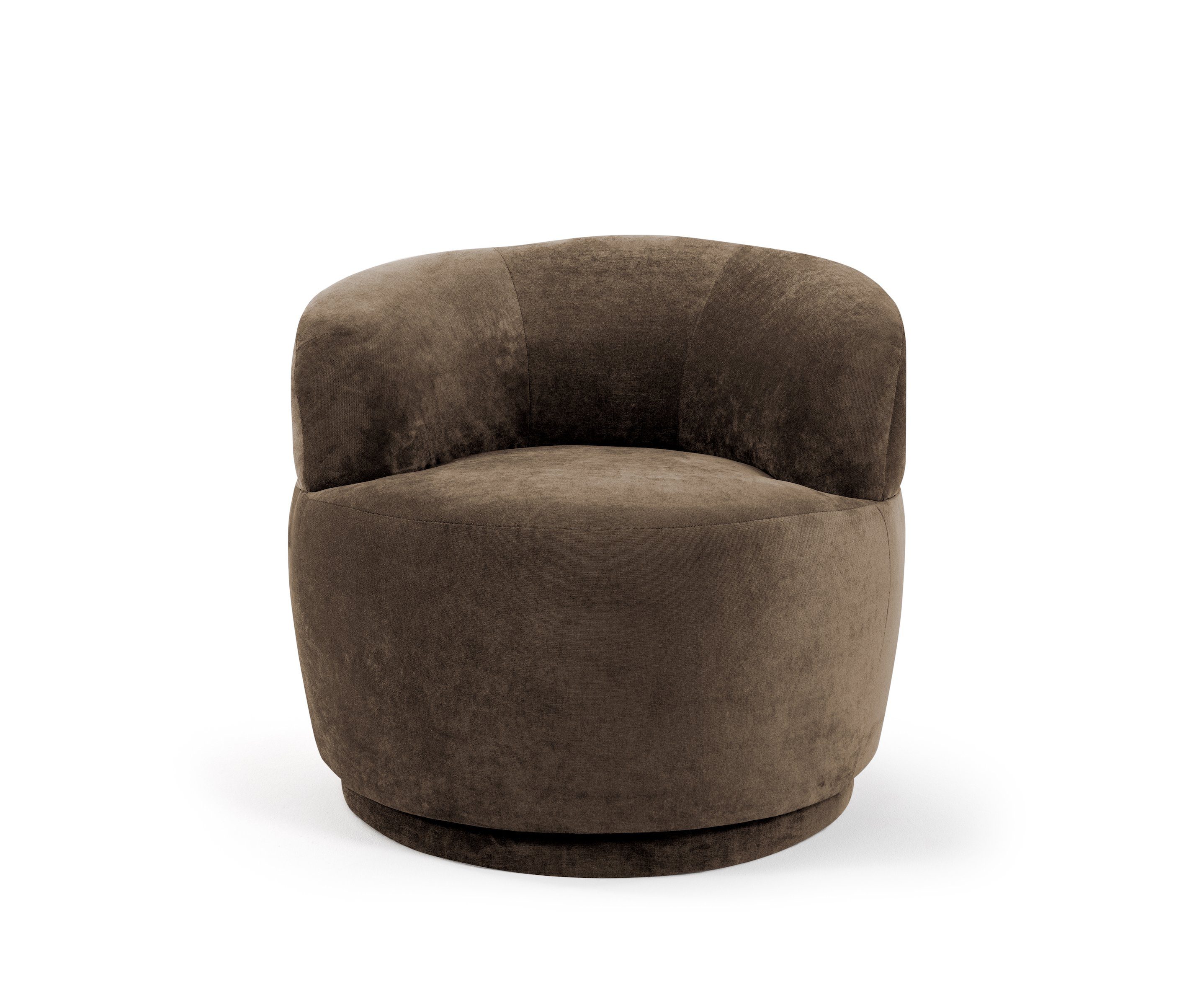 AMARIS Stoff-Bezug Elements rund Die unseren Grad, Wohnzimmer zu 'Pitt' Sessel drehbar Sofas Ergänzung perfekte Samt Braun 360 od. Drehsessel