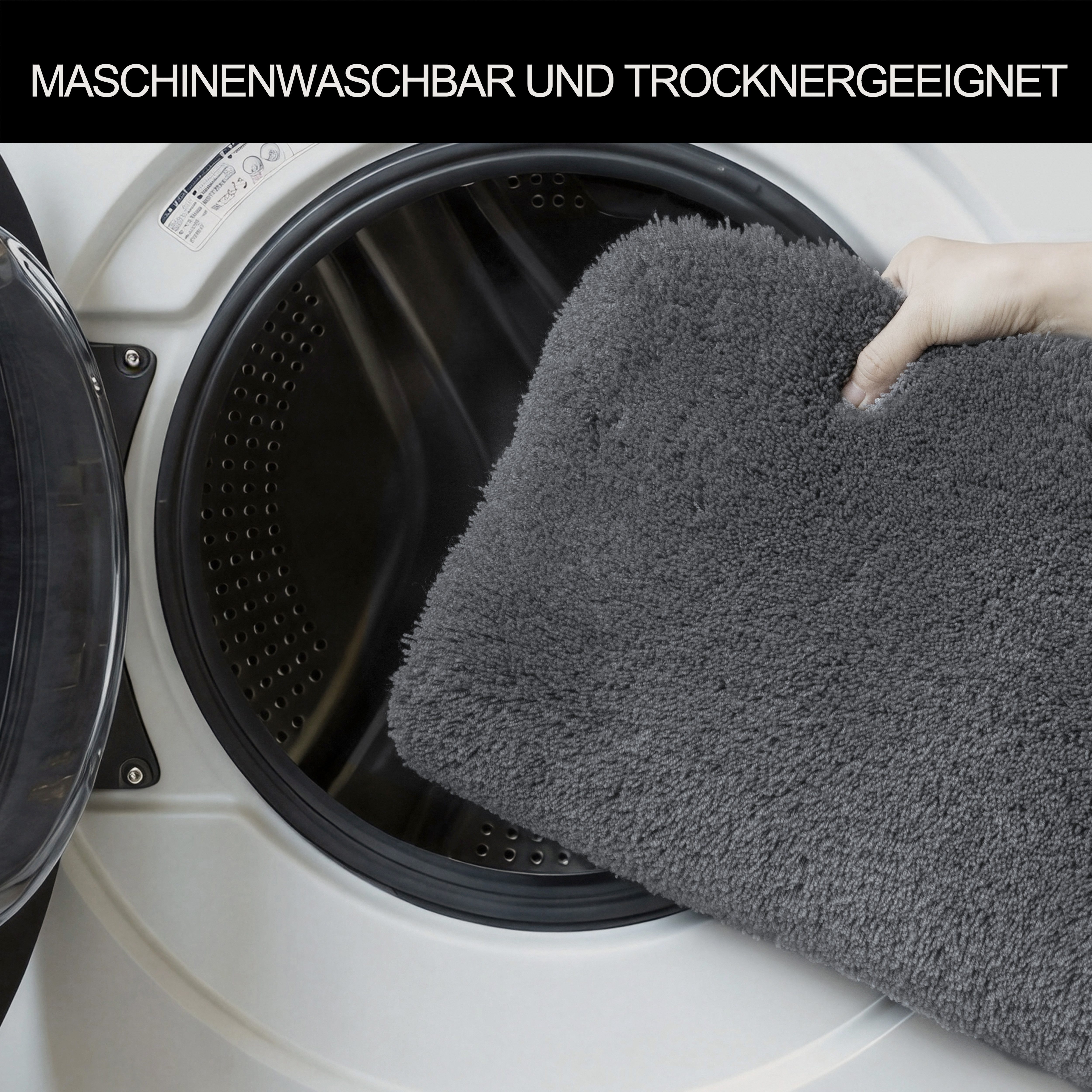 Bruno Banani Badematte Lana, Standard und Premium Qualität, Badvorleger, Badezimmer, Höhe 30 mm, rutschhemmend beschichtet, schnell trocknend, strapazierfähig, fußbodenheizungsgeeignet, Polyacryl, rechteckig, Badteppich, Badematten, unifarben, auch als 3 teiliges Set & rund