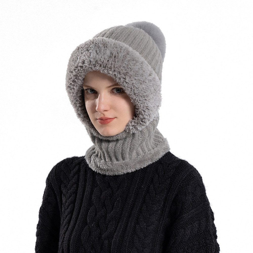 Blusmart Turbanmütze Winter-Radmütze/Warme Mütze (Wärmiger, dicker Strickschal/Winddichte Mütze, Winddicht, warm, ideal für Sport) Unisex-Wintersportmütze