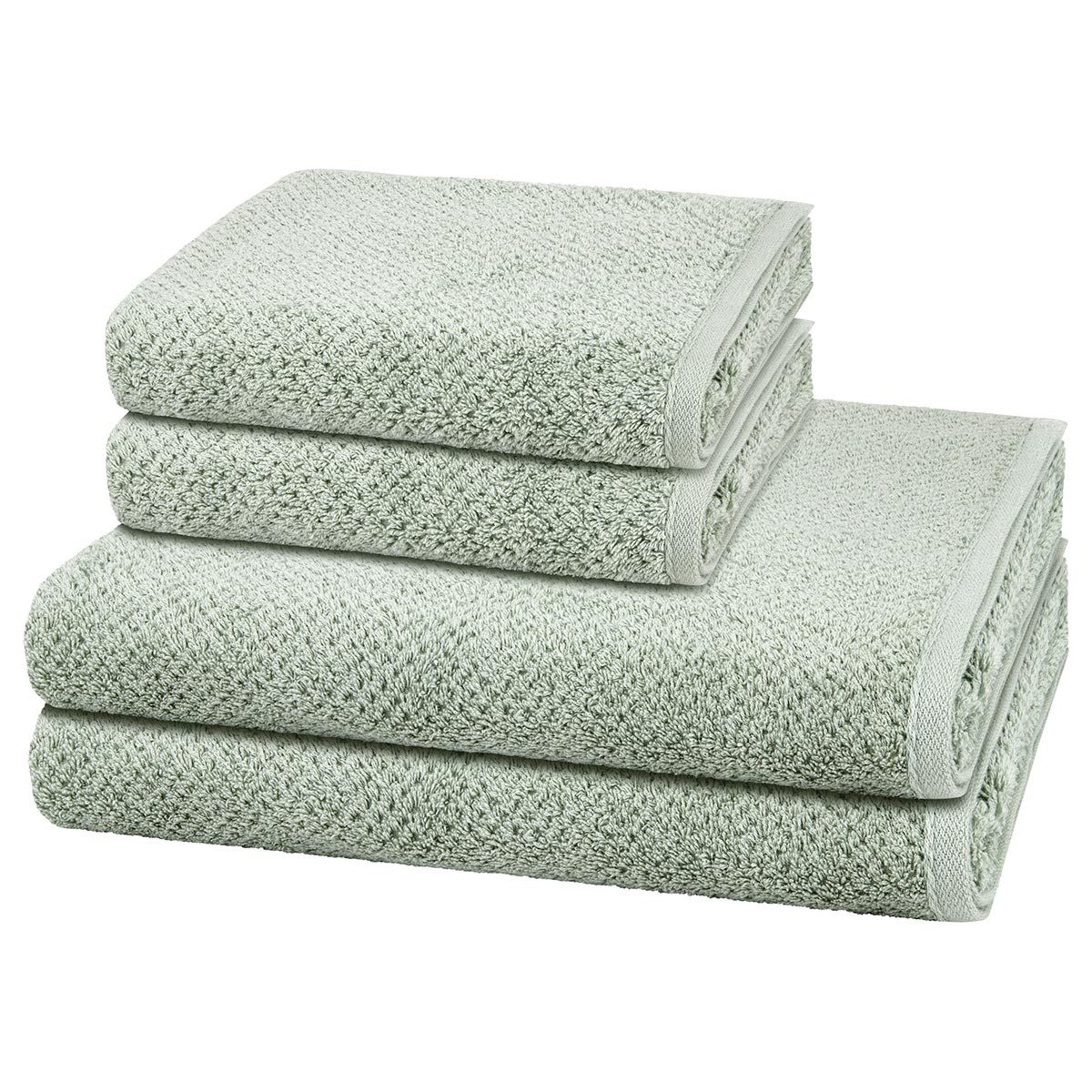 Cawö Handtuch Set Pure, Walkfrottee (Spar-Set, 4-St), 2 X Handtuch 2 X Dusc günstig online kaufen