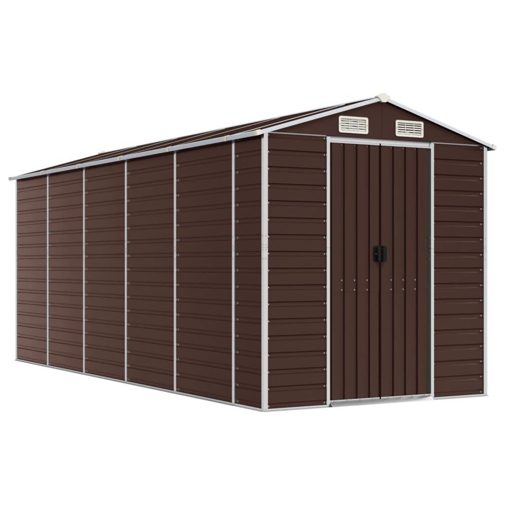 vidaXL Gartenhaus Gartenhaus Braun 191 x 470 x 198 cm Verzinkter Stahl