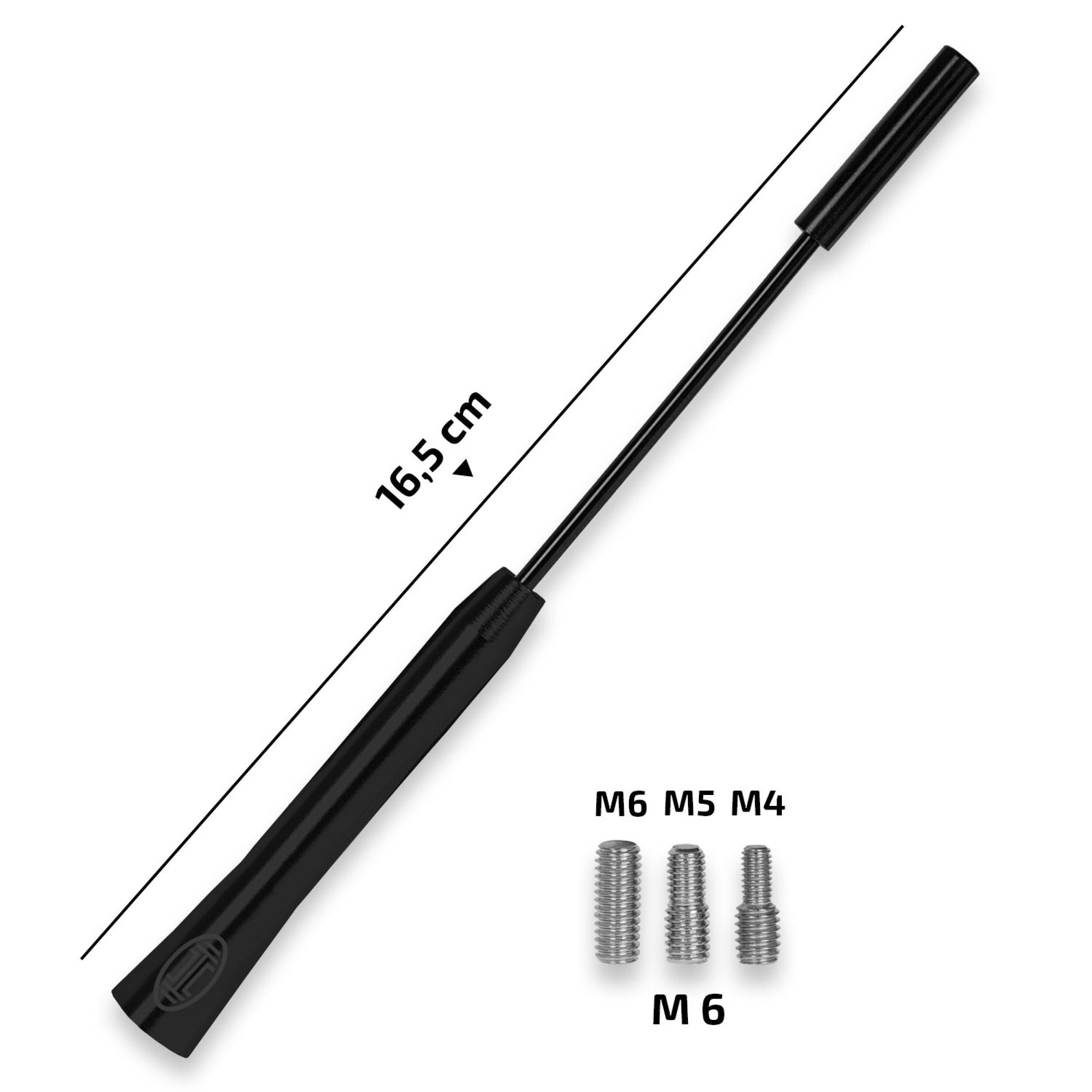 HEYNER Antenne Ersatzstab 15 cm M4 M5 & M6 Universal Auto AM FM DAB+ Alu Autoradio-Ersatzantennenstab – Bild 5 von 5