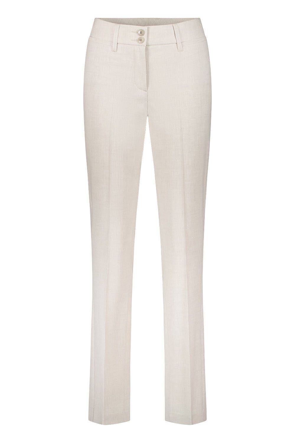 Atelier GARDEUR Straight-Jeans DENISE13-602231-1011, hellbeige, Zigarettenhose, Straight Fit Poly-Viskose Stretch mit breitem Bund und verdecktem Verschluss