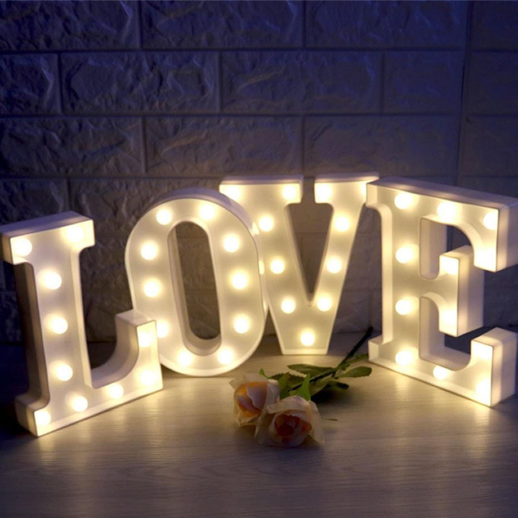 Kopper-24 LED Dekofigur LED Leuchtbuchstabe 3D, 22 cm Buchstabe C, LED