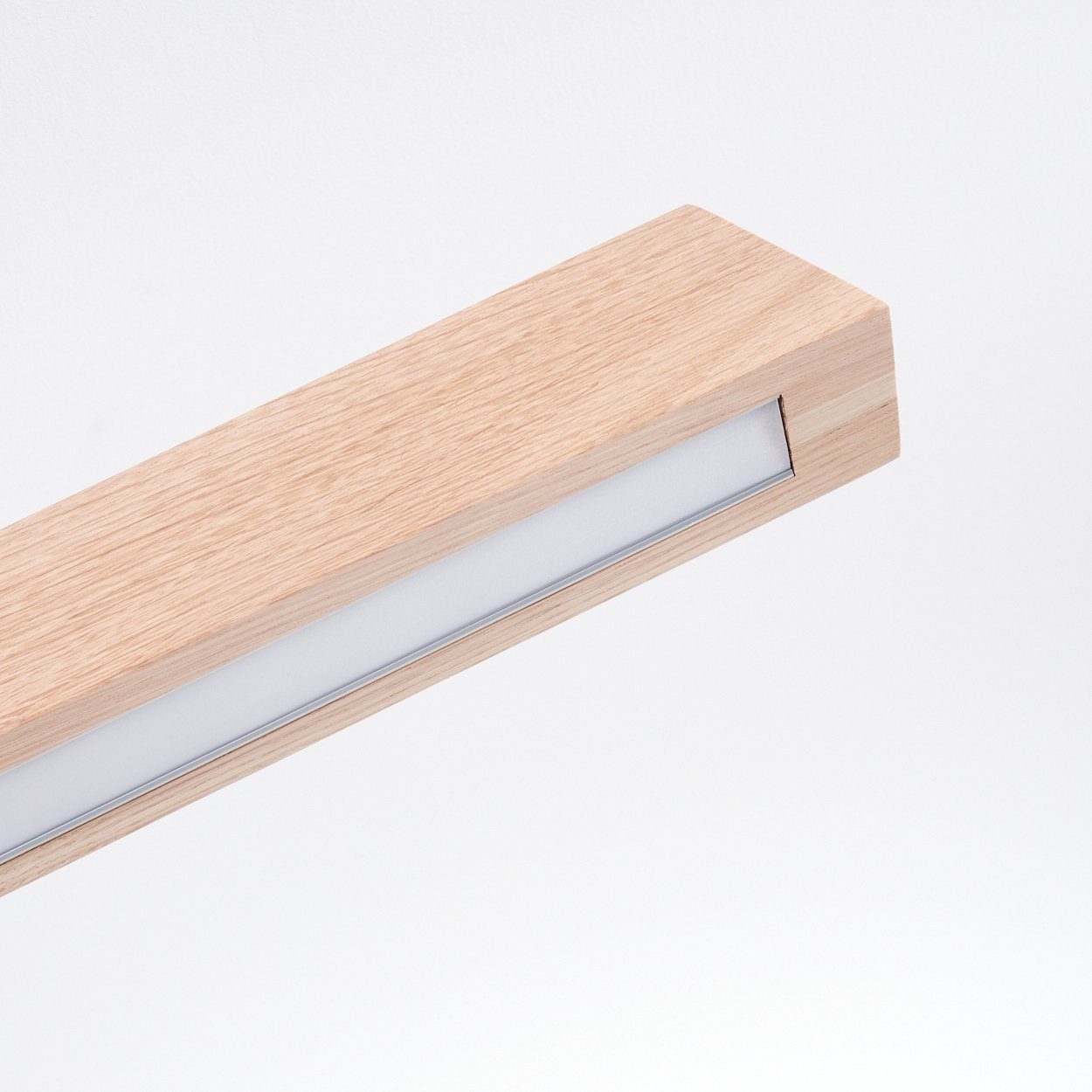 Holz/Metall/Kunststoff Deckenlampe Watt, LED Deckenleuchte LED über Lumen aus hofstein 6000 dimmbar, Lichtschalter Kelvin, herkömmlichen wechselbar, 3000 Natur/Nickel-matt/Weiß, in 14