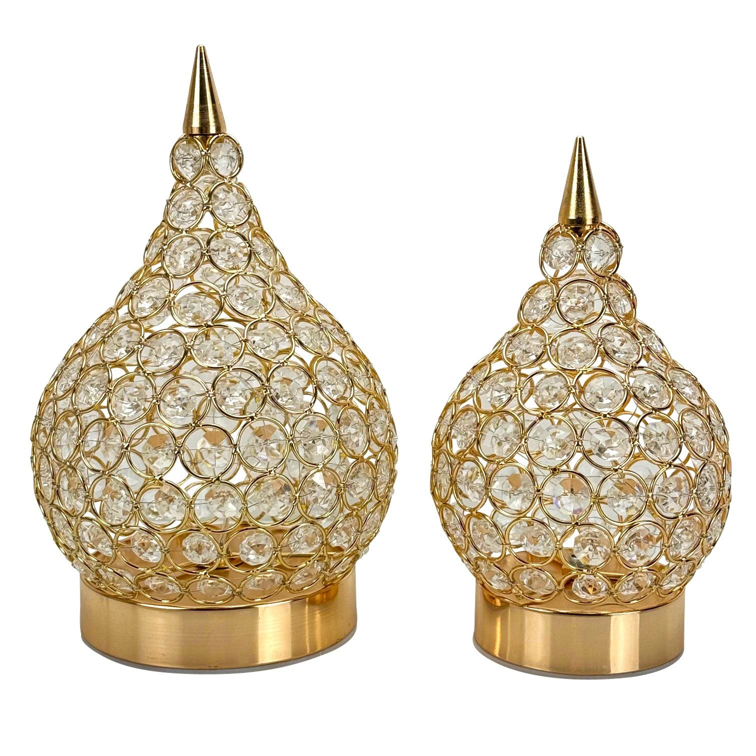 Online-Fuchs LED Dekoobjekt - 2er Set magische Tropfen mit Glaskristallen u günstig online kaufen