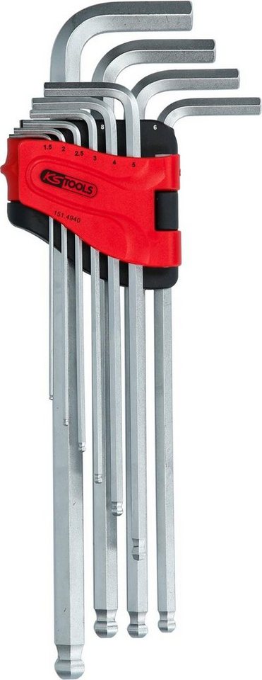 Thumbnail - KS Tools Winkelschlüssel Kugelkopf-Innensechskant-Winkelstiftschlüssel-Satz,XL,10-tlg