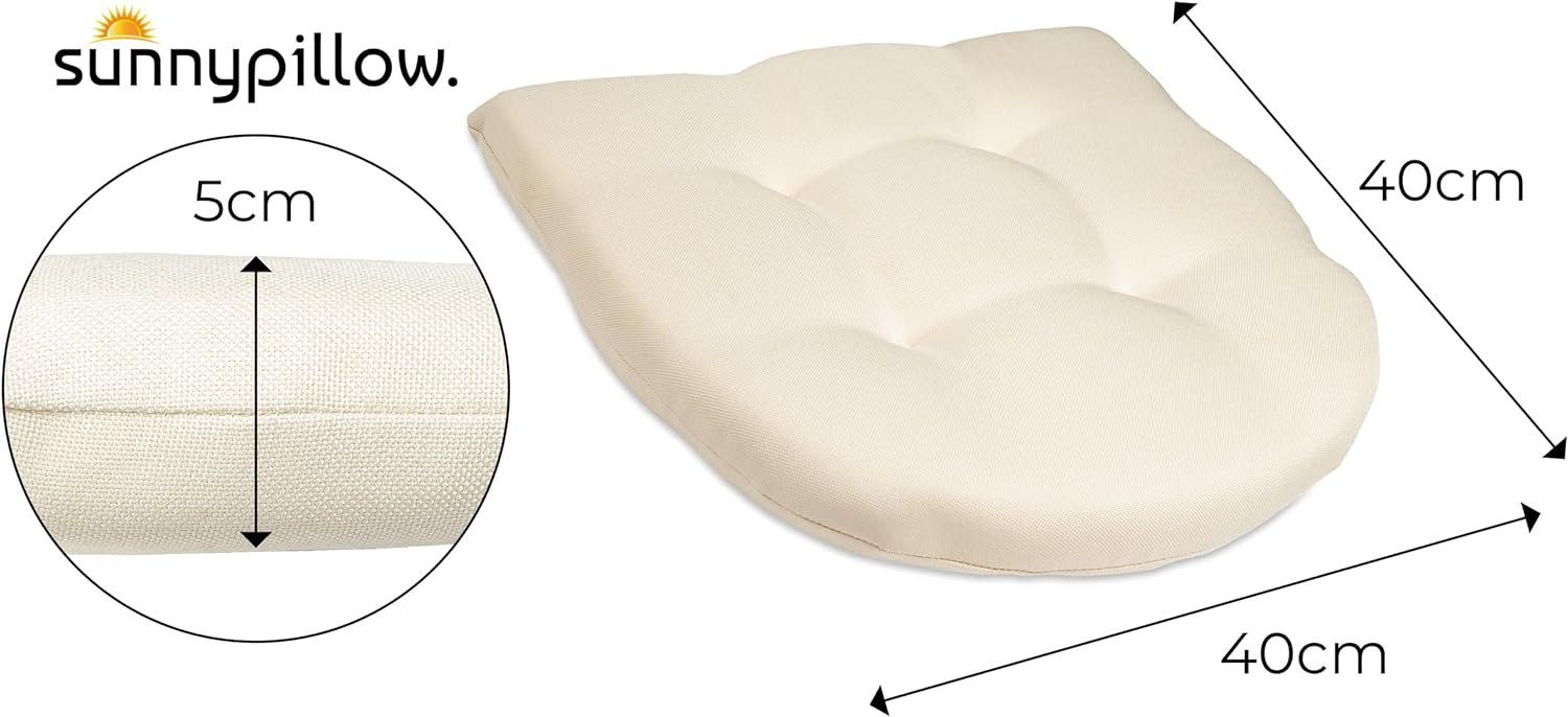 sunnypillow Stuhlkissen 4er Set Auflage 40x40 für Stühle, Bänke in Haus und Garten dick 5cm, Sitzkissen Sitzauflage Stuhlauflage Gartenkissen Esszimmerstuhl