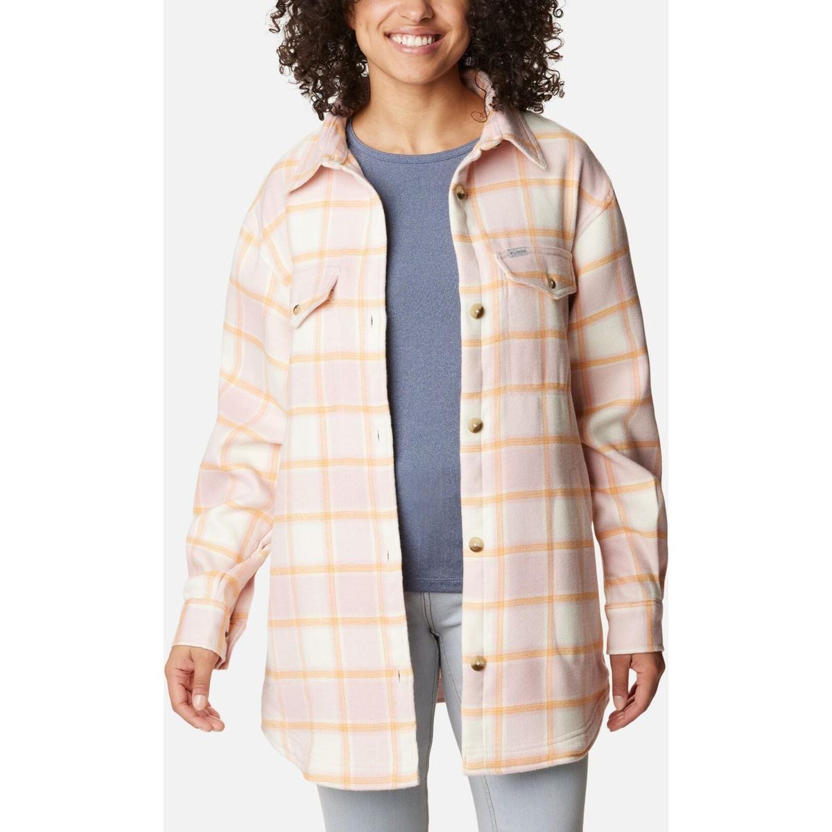 Columbia Outdoorjacke Calico Basin Shirt Jacket Lässige Damen-Hemdjacke im Karo-Design mit praktischen Taschen für
