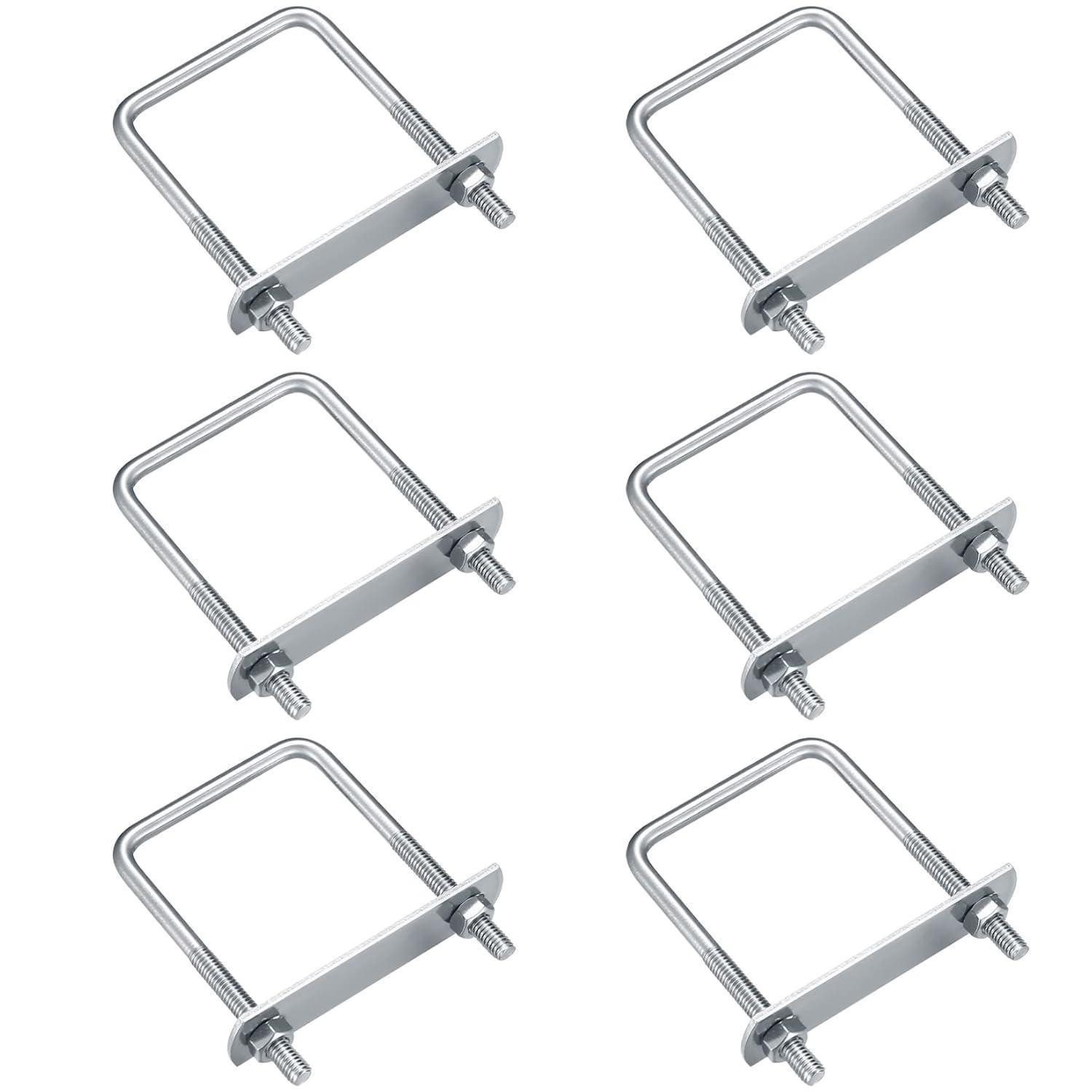 LuxusKollektion Schlossschraube Bügelschrauben M6 U Bolzen Vierkantbügel 304 Rechter Winkel 80x50mm