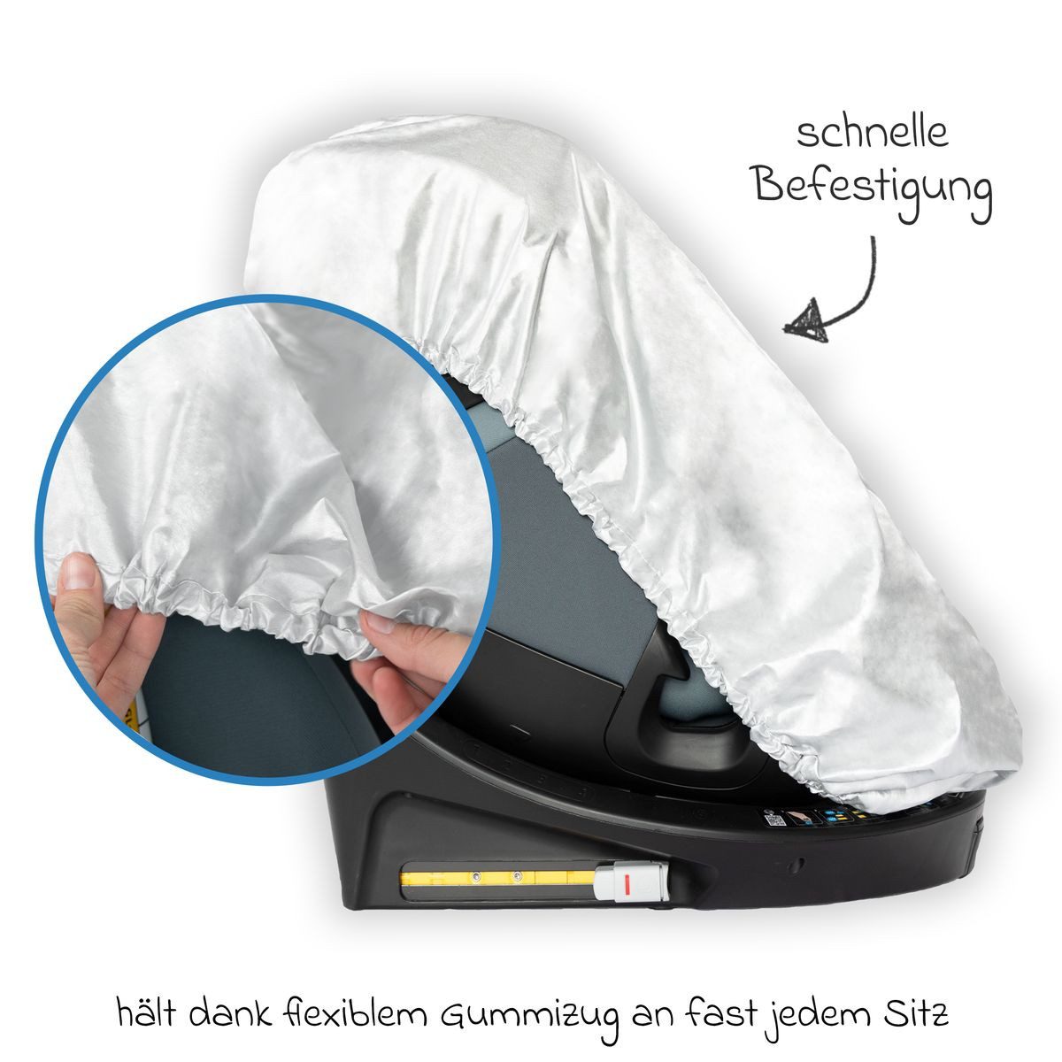 Zamboo Autositzbezug Silber, Kindersitz Hitzeschutz Autositz Abdeckung gegen Sonnenwärme