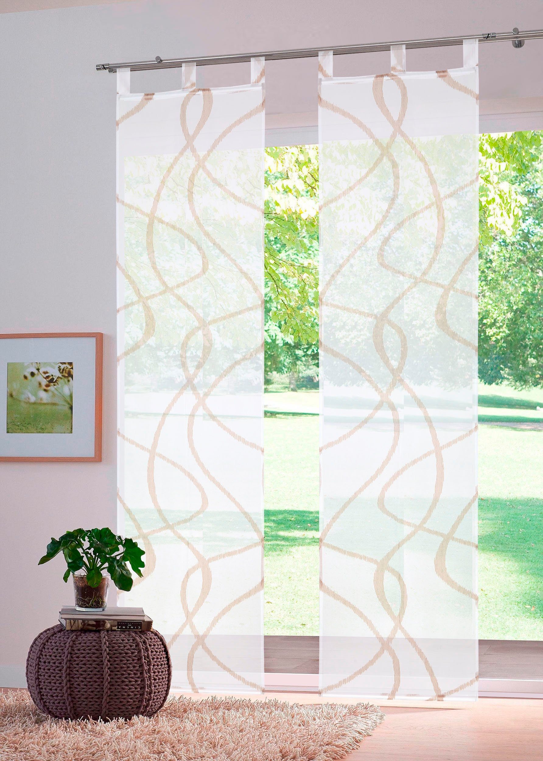 my home Schiebegardine Bene (2 St), Schlaufen, transparent, Polyester, Inkl günstig online kaufen