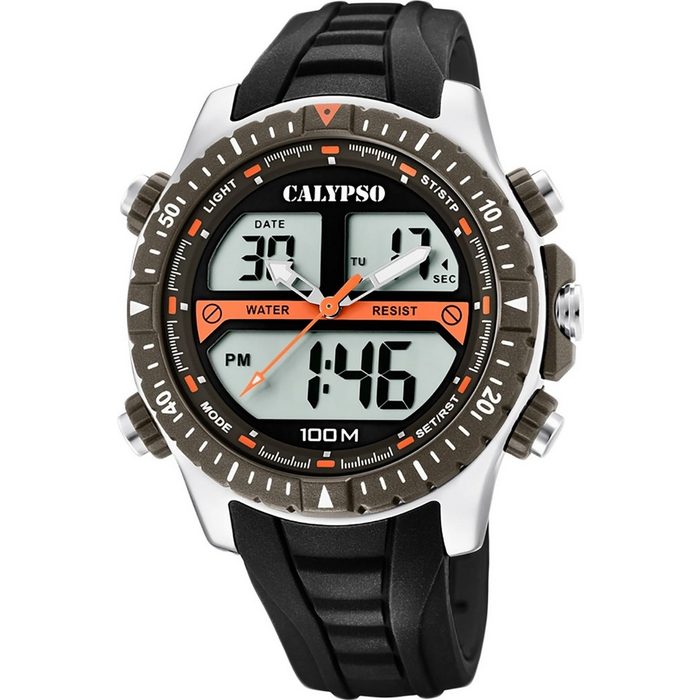 CALYPSO WATCHES Digitaluhr Calypso Herren Uhr K5773/1 (Armbanduhr) Herren Armbanduhr rund Kunststoff PUarmband schwarz Sport