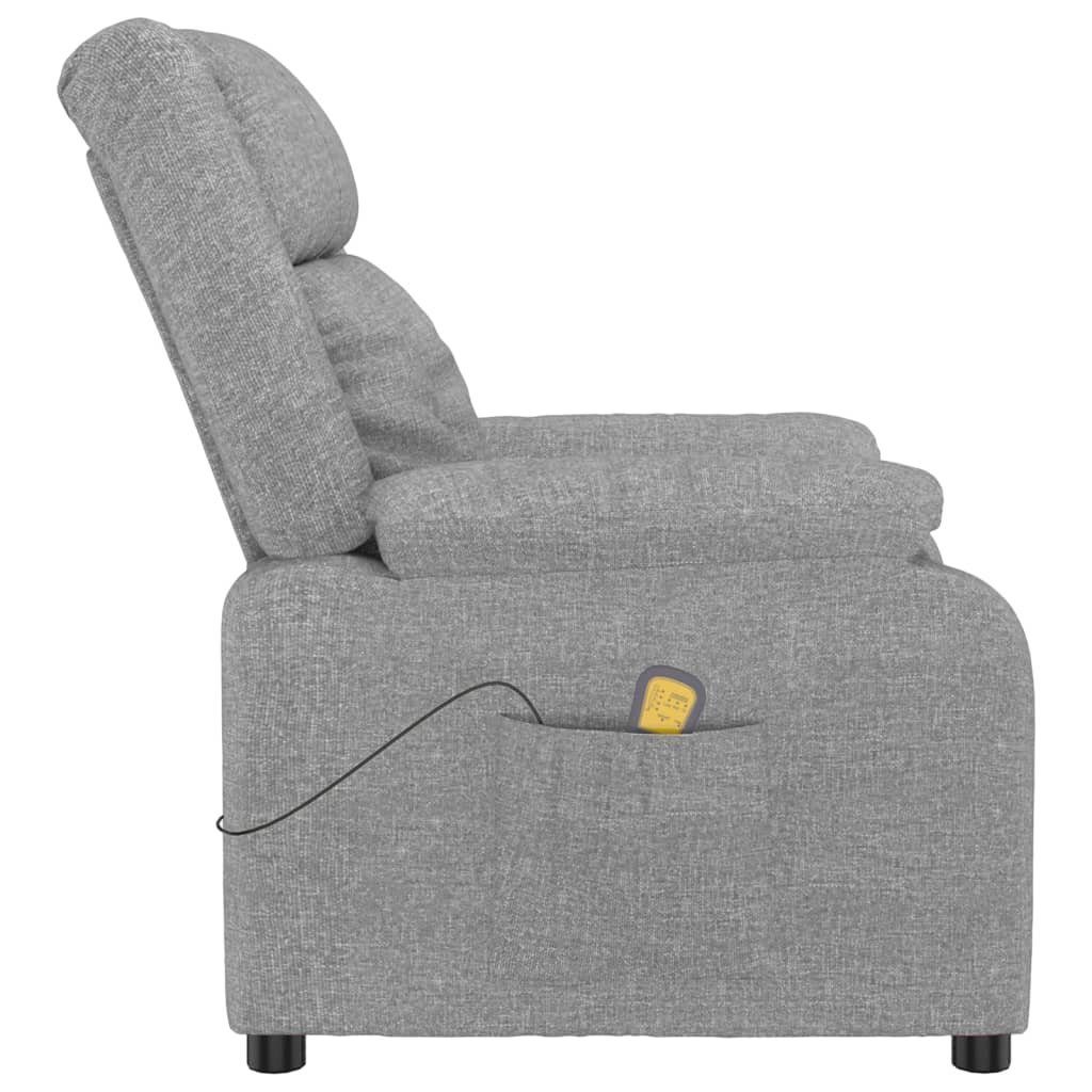 vidaXL Massagesessel Massagesessel Hellgrau Stoff (1-St)