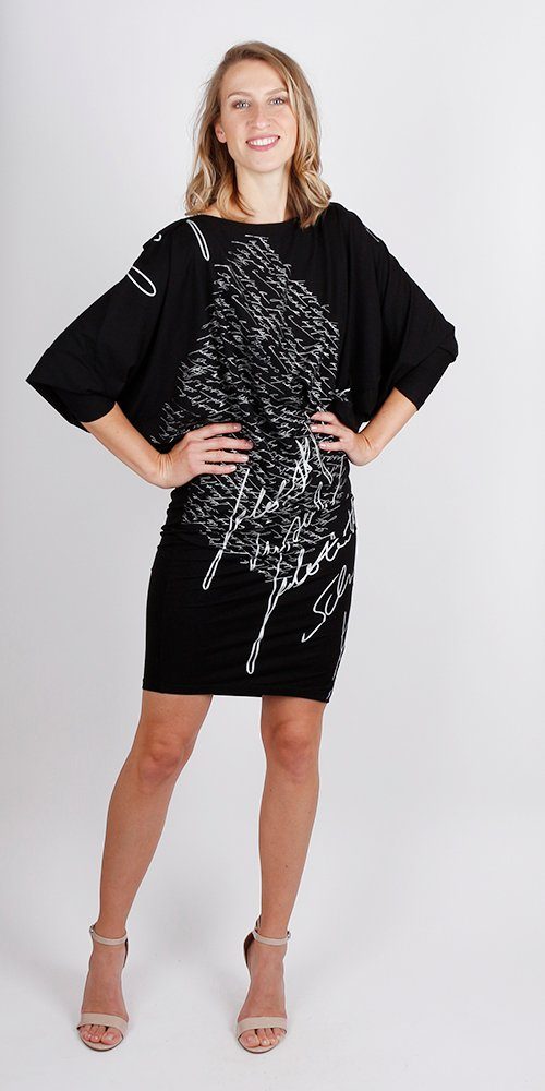 kaseee 2-in-1-Kleid kaseee Jersey-Kleid mit großem Ausschnitt