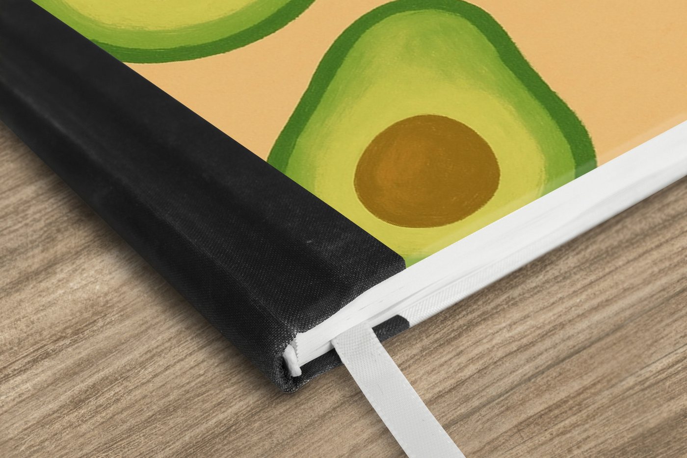 Thumbnail - MuchoWow Notizbuch Avocado - Muster - Grün - Kern, Notebook, Notizblock a5, Tagebuch, Journal Liniert