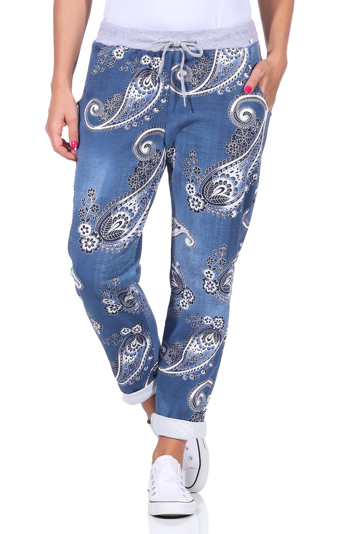 CLEO STYLE Jogginghose Jogginghose 91 Dunkelblau günstig online kaufen