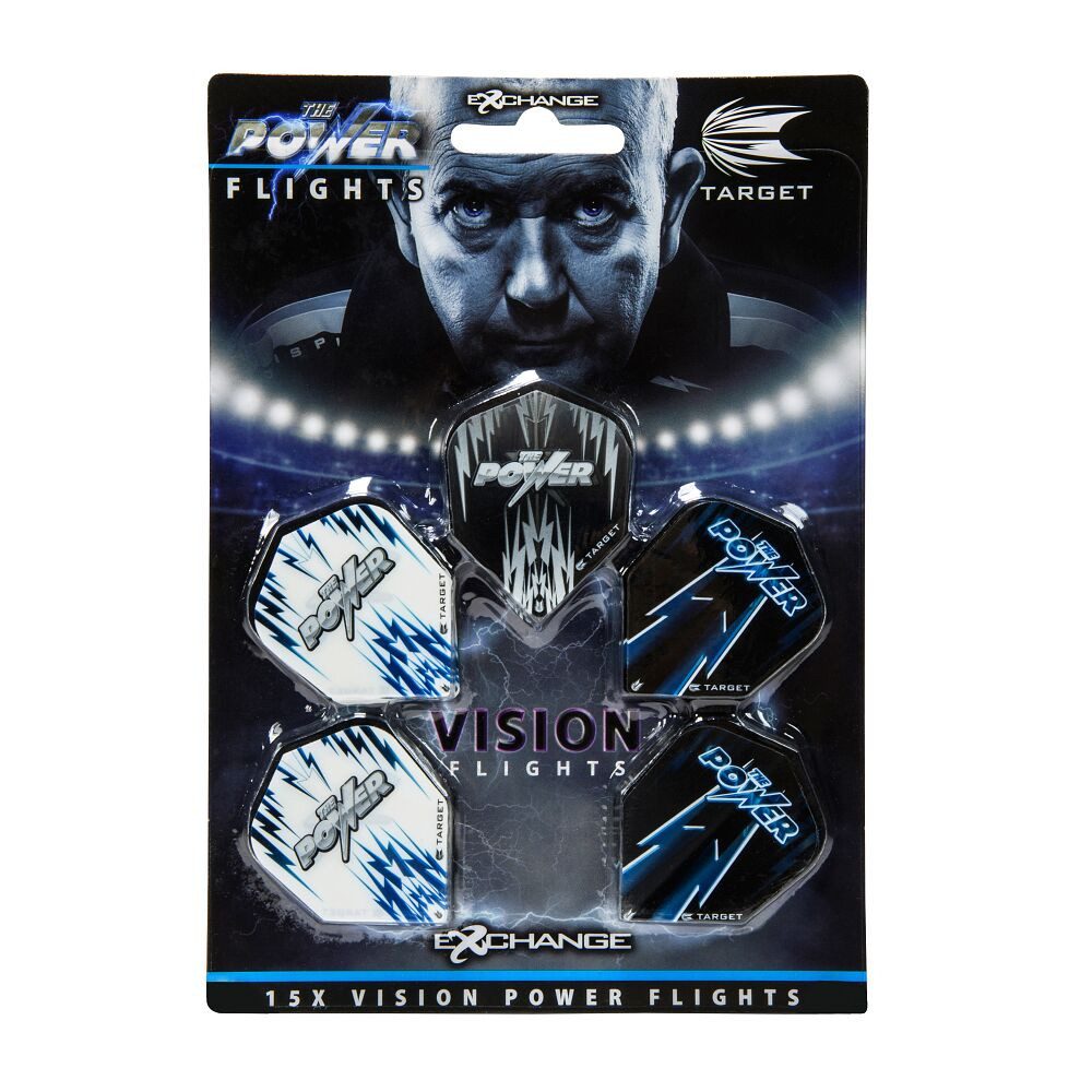 Dartscheibe Dart Flights-Set Phil Taylor Vision Power