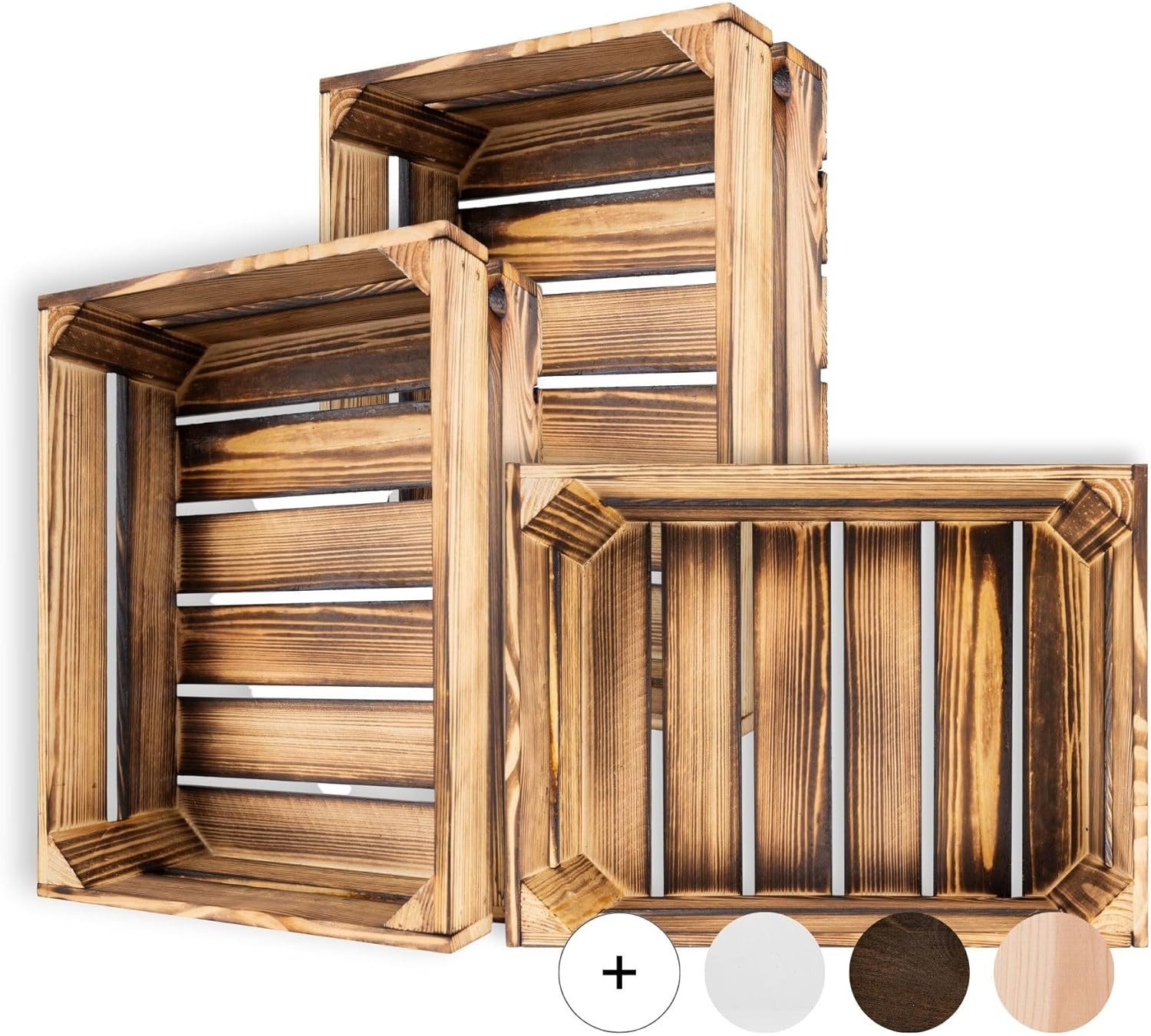 Creative Deco Holzkiste 3x Weinkisten Set günstig online kaufen