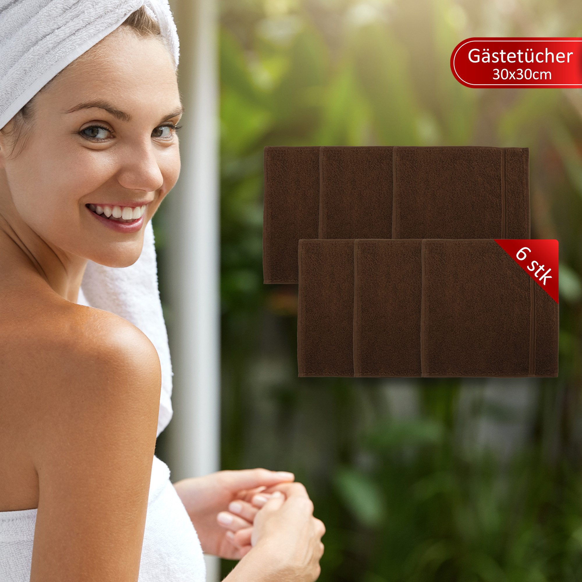 Veluna Home Gästehandtücher 30x30 cm Premium günstig online kaufen