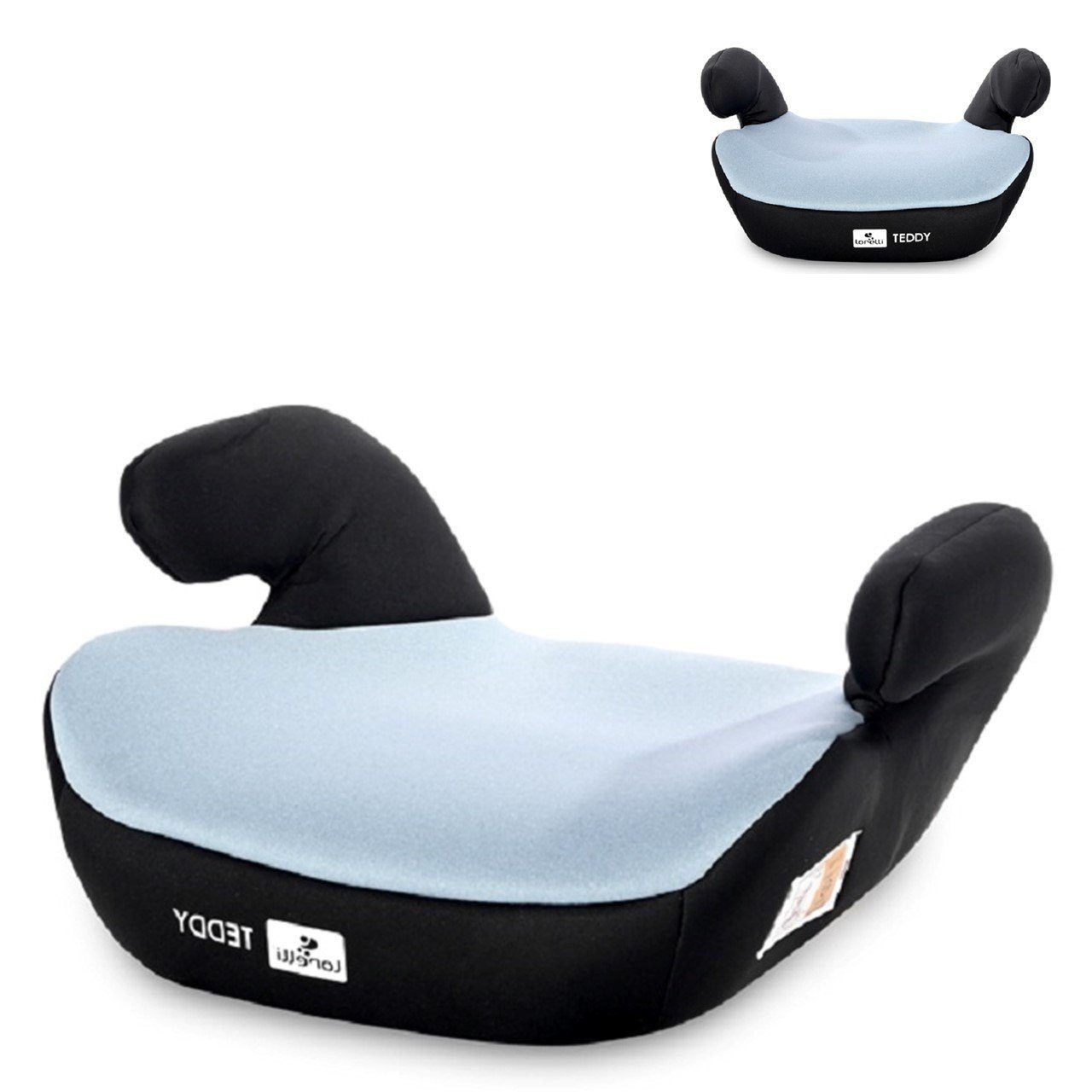 Lorelli Kindersitzerhöhung Sitzerhöhung Teddy Gruppe 2/3, bis: 36 kg, bis 12 Jahre (15 - 36kg) abnehmbarer Bezug blau schwarz