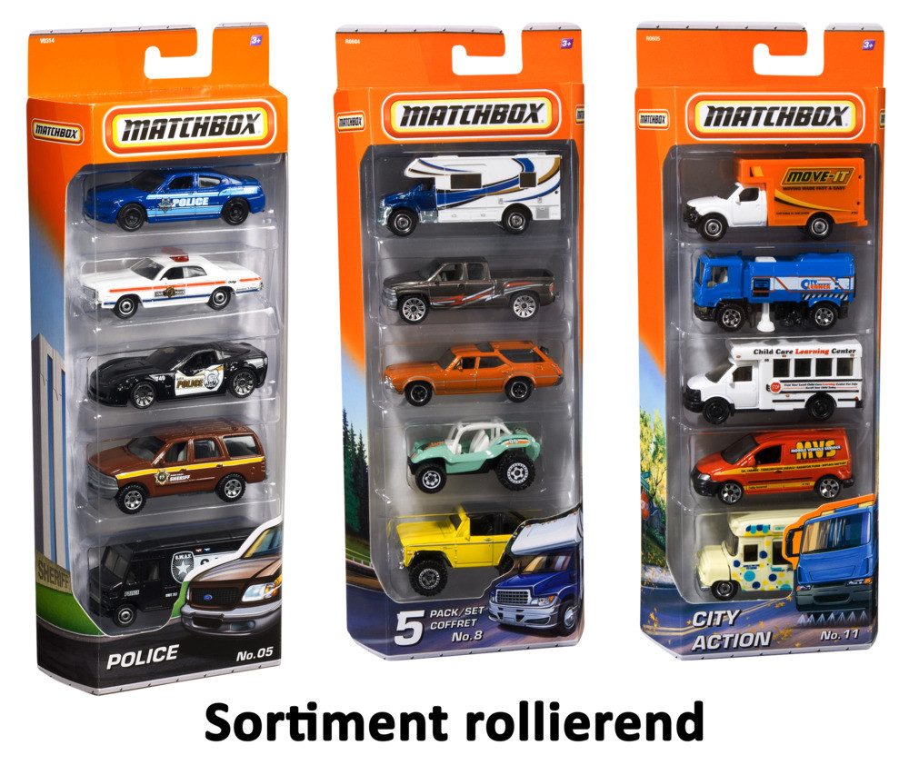 Mattel® Rennbahn-Auto MATCHBOX Geschenk Set 5er Pack sortiert günstig online kaufen