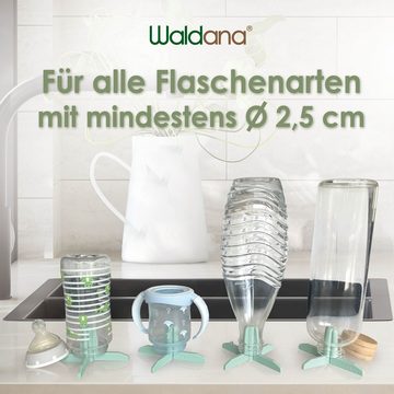 Waldana Flaschenhalter Abtropfgestell passend für z.B. SodaStream Flaschen I Bio-Kunststoff, (4-St), Spülmaschinengeeignet, Lebensmittelecht, biobasierter Kunststoff