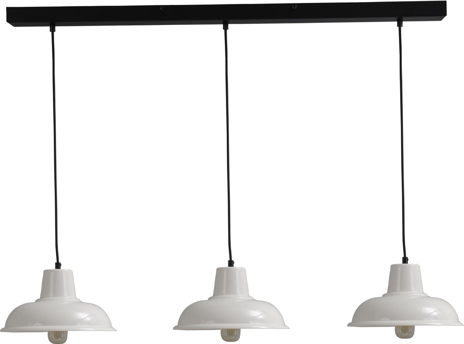 Licht-Erlebnisse Pendelleuchte DI PANNA, ohne Leuchtmittel, Hängelampe Küche Esszimmer Weiß Schwarz E27 Metall Industrial | Pendelleuchten