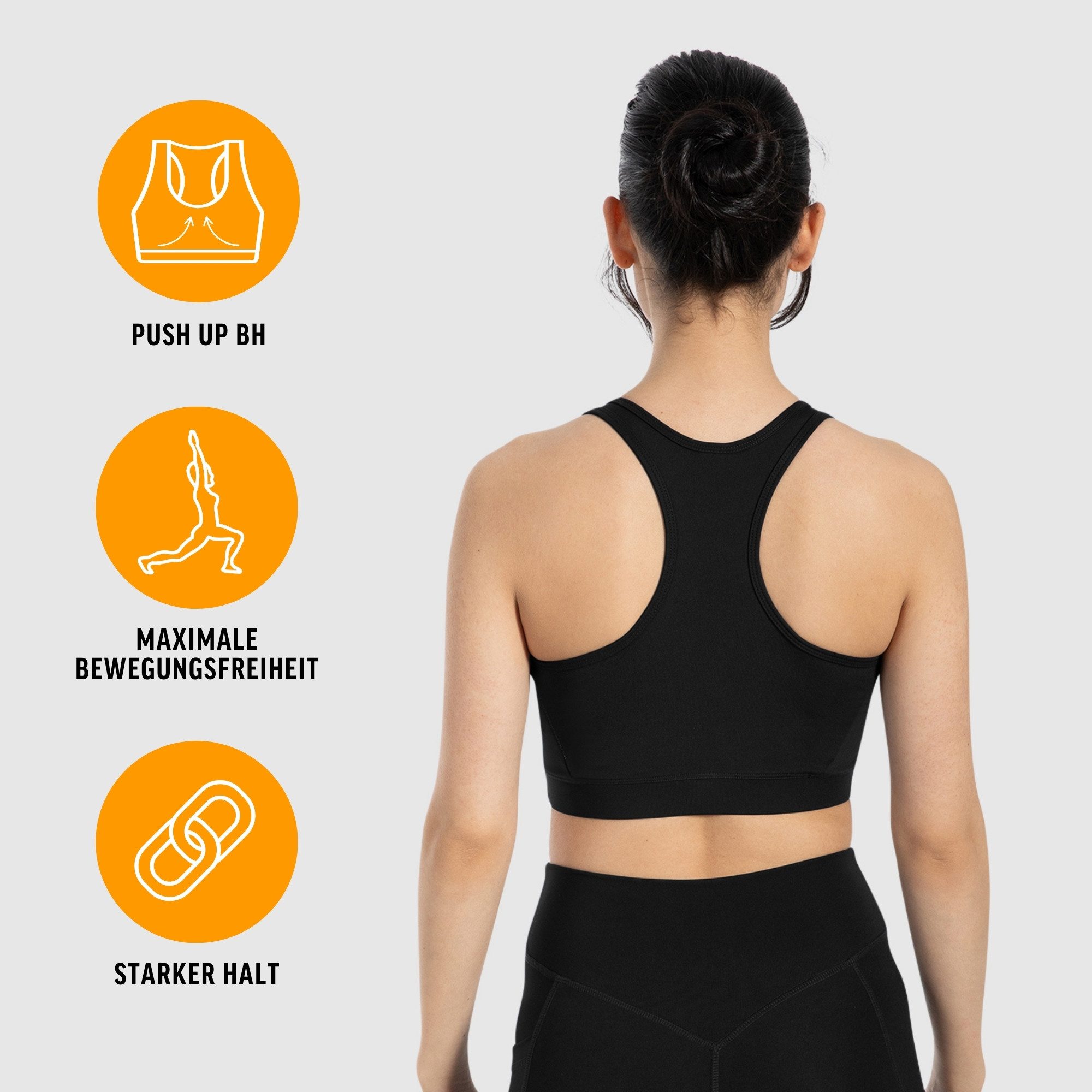 Smilodox Sport-BH Candace, Shaped Fit Bra Racerback, breites Unterbrustband günstig online kaufen
