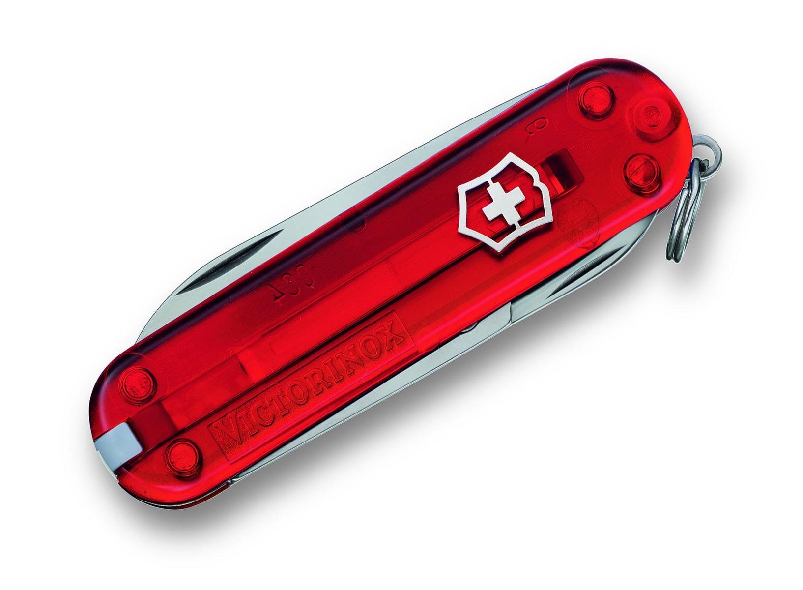 Taschenmesser SD, transparent rot mm, 58 Classic Victorinox