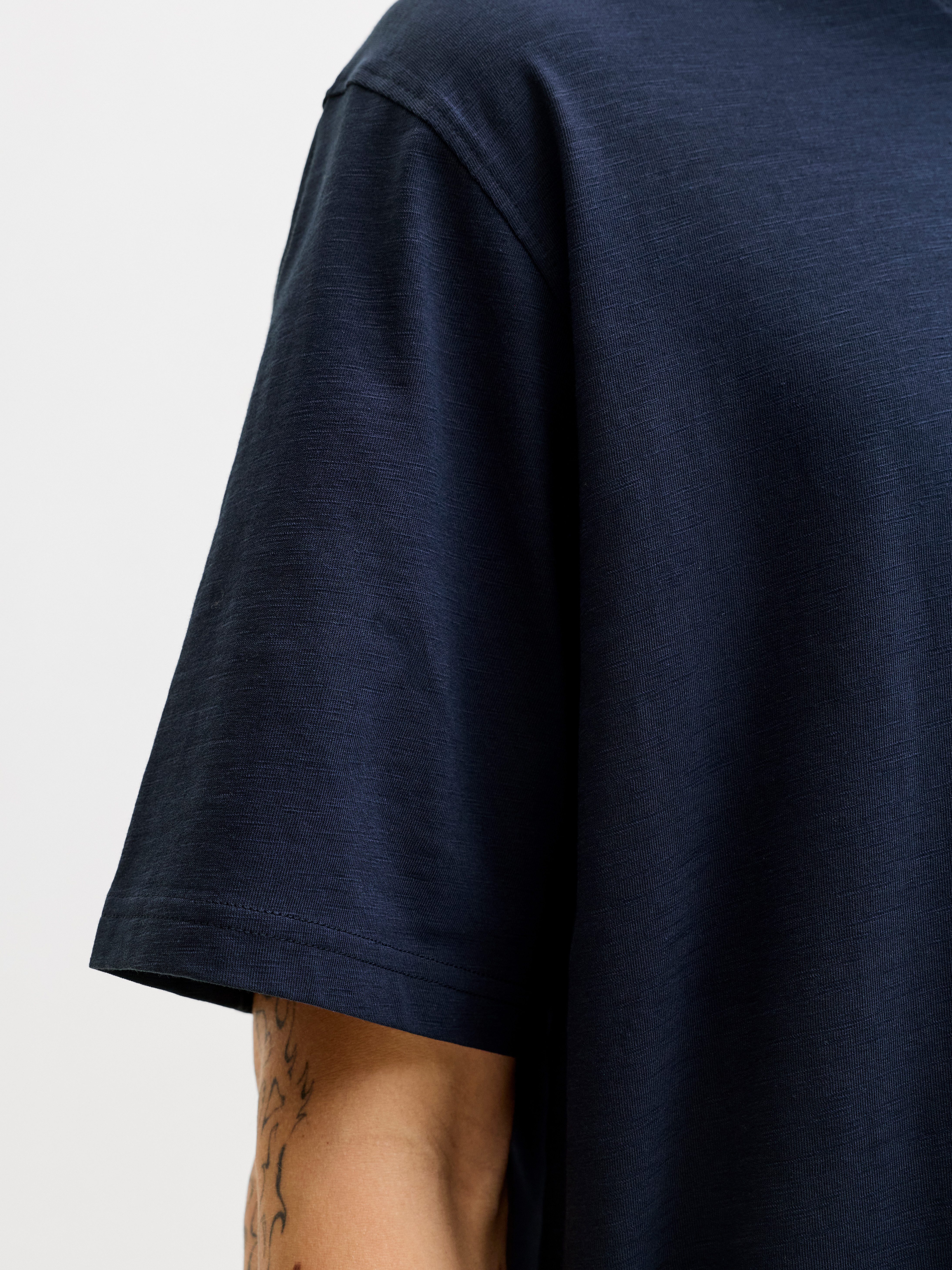 Jack & Jones Kurzarmshirt JJEDOVER SLUB TEE SS NOOS Baumwollmischung, relaxed fit