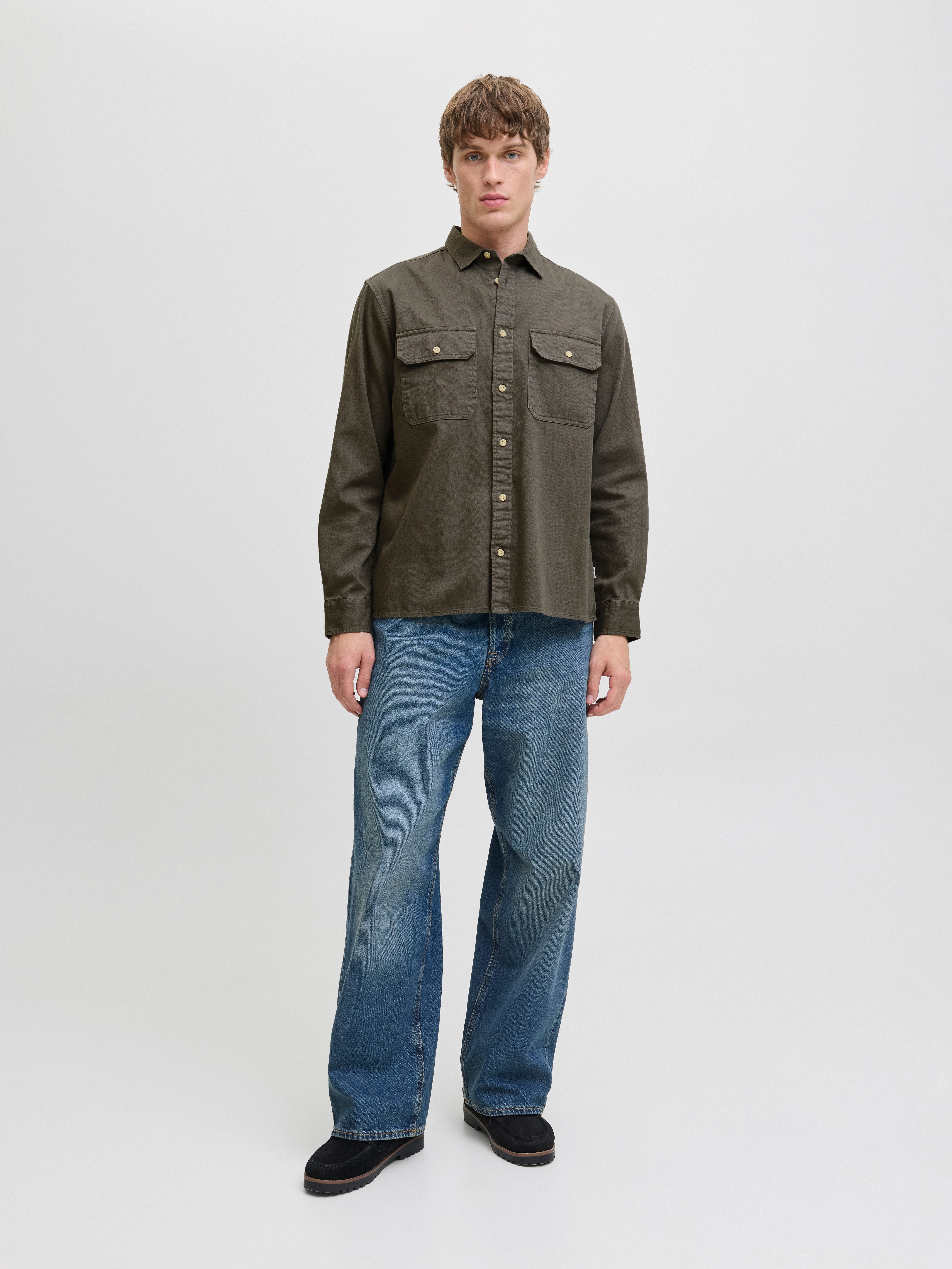 Jack & Jones Langarmhemd JJETRAVIS SHIRT LS NOOS mit Brusttaschen – Bild 5 von 5