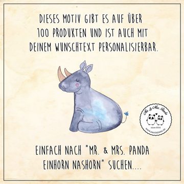 Mr. & Mrs. Panda Aufbewahrungsdose Einhorn Nashorn - Rot Pastell - Geschenk, Dose, Glitzer, Unicorn, wit (1 St), Besonders glänzend