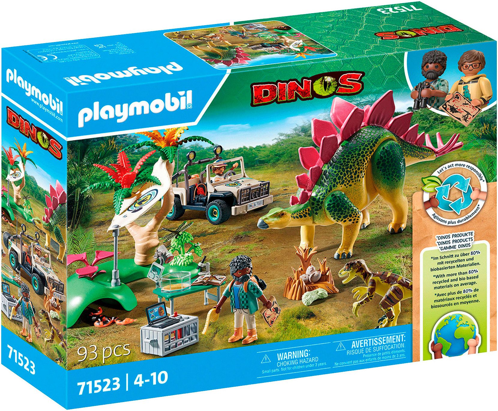 Playmobil® Konstruktions-Spielset Forschungscamp mit Dinos (71523), Dinos, (93 St), Made in Europe