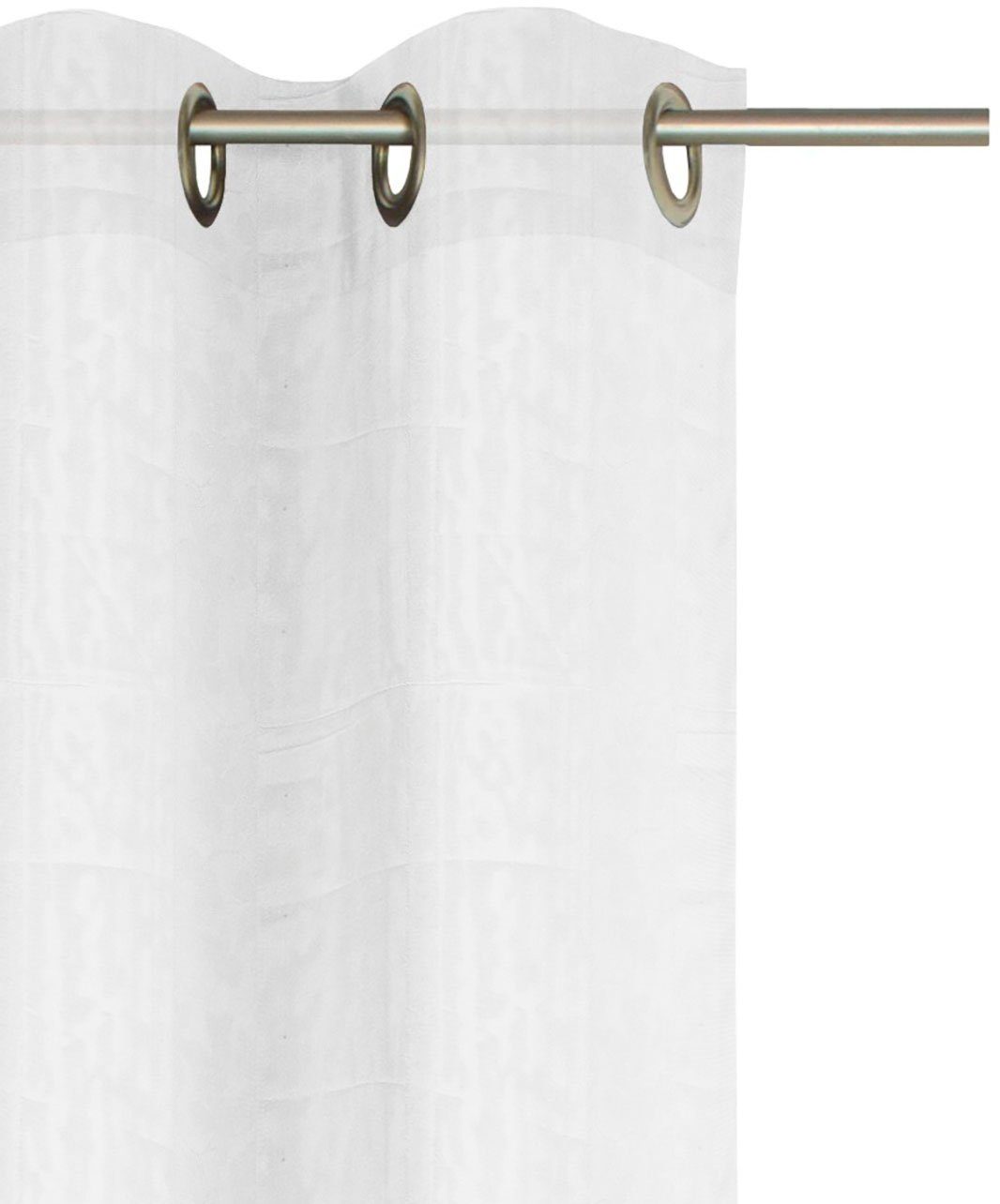 Wirth Vorhang Nicole (1 St), Ösen, halbtransparent, Store