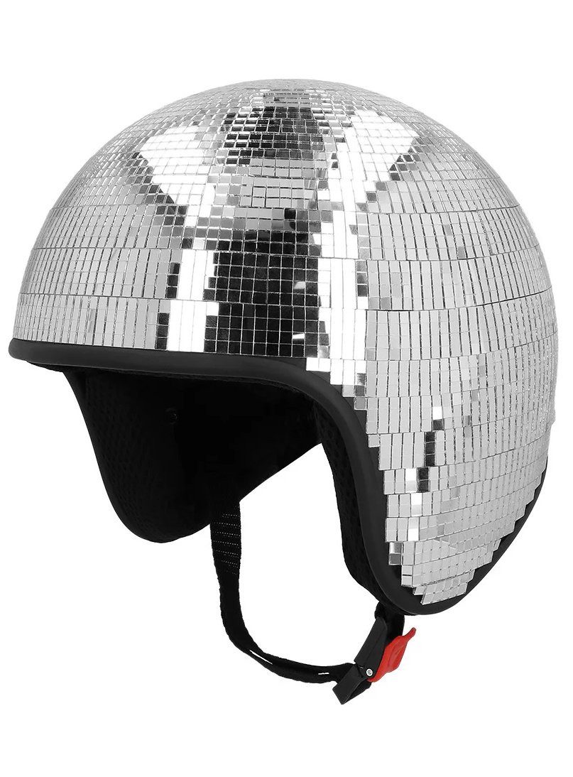 Smiffys Kostüm Disco Helm - Lustiges Karneval Party Kostümzubehör, Die Discokugel für den Kopf!