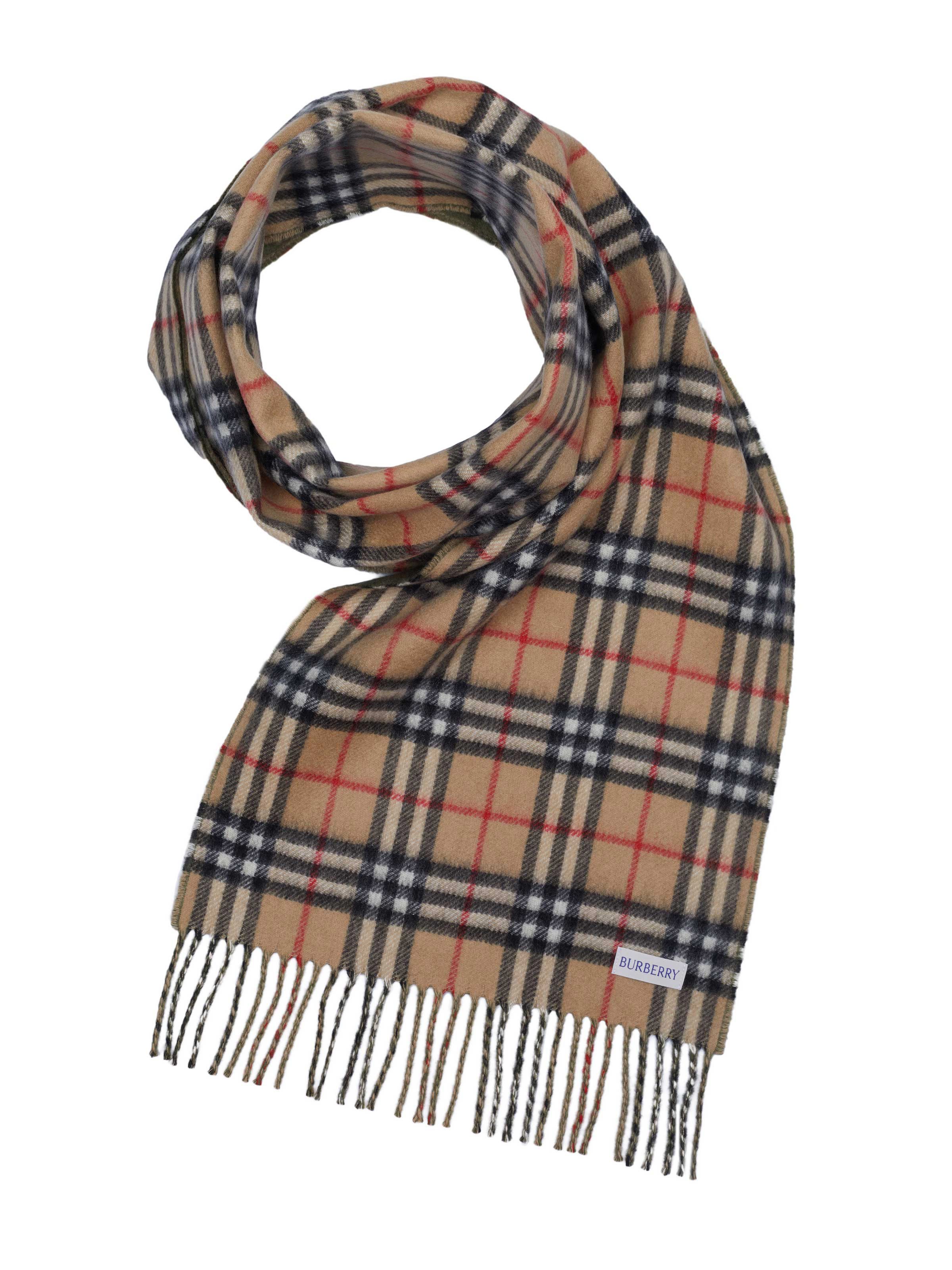 BURBERRY Schal Burberry Kaschmir Wendeschal grün/ günstig online kaufen