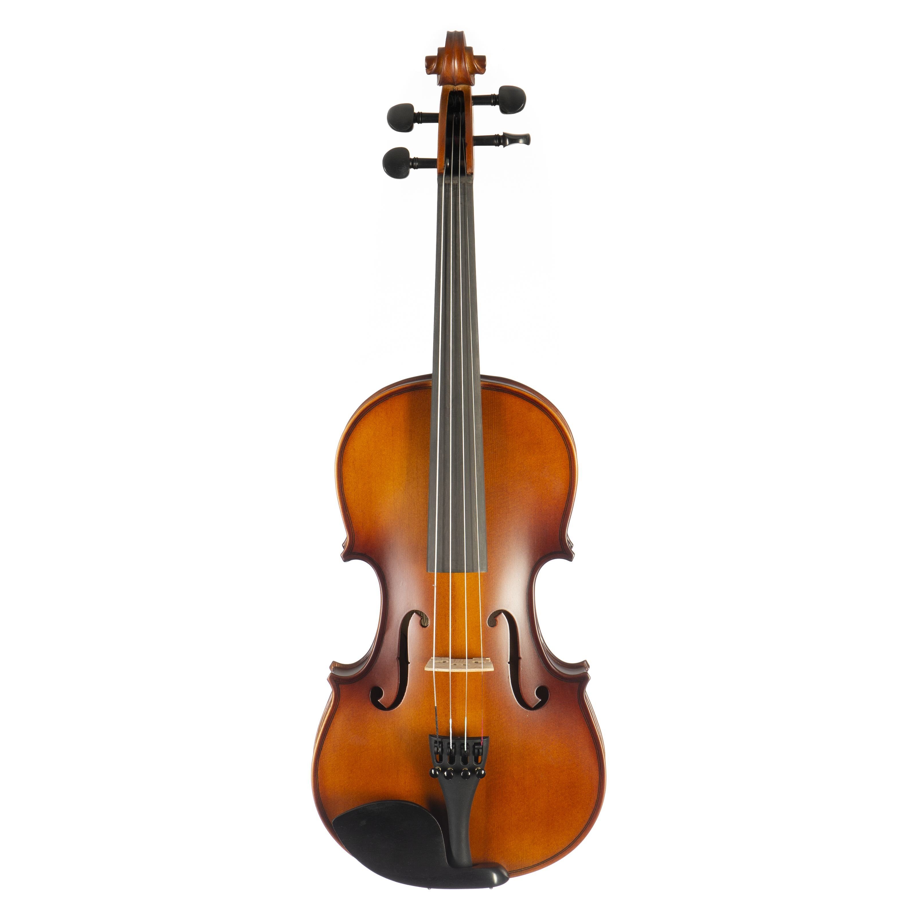 FAME Violine, FVN-110 Violine 4/4 Massiver Ahornkorpus Fichtendecke Ebenholzgriffbrett Carbon-Saitenhalter Inklusive Brasilholz-Bogen, Violinen / Geigen, Akustische Violinen, FVN-110 Violine, Massiver Ahornkorpus, Carbon-Saitenhalter