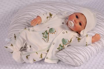 La Bortini Strampler, Jäckchen & Mütze Strampler Mütze und Hemdchen Set Baby Anzug 3tlg 44 50 56 62 68 74 aus reiner Baumwolle