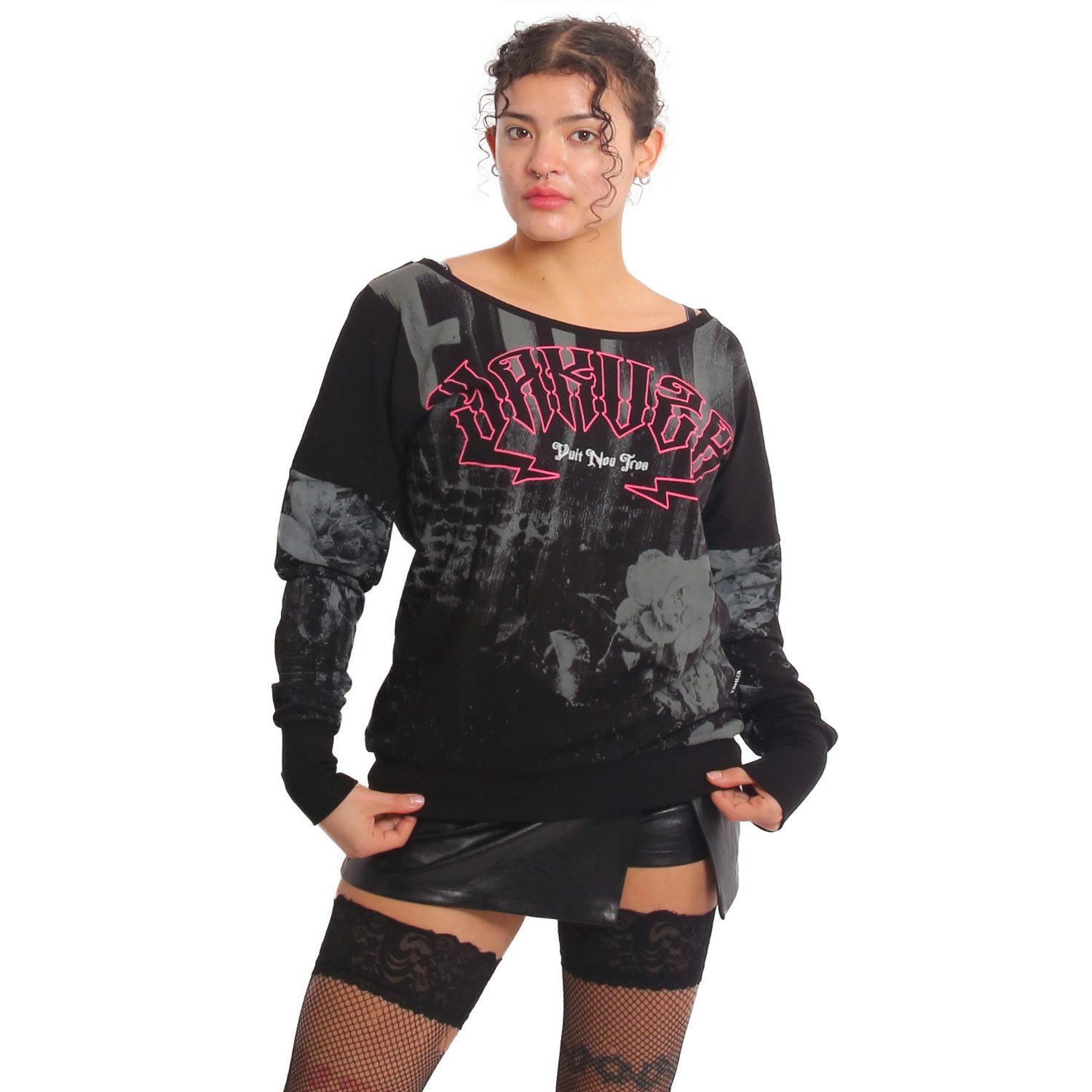 YAKUZA Langarmshirt Darkness Allover im Boyfriend günstig online kaufen