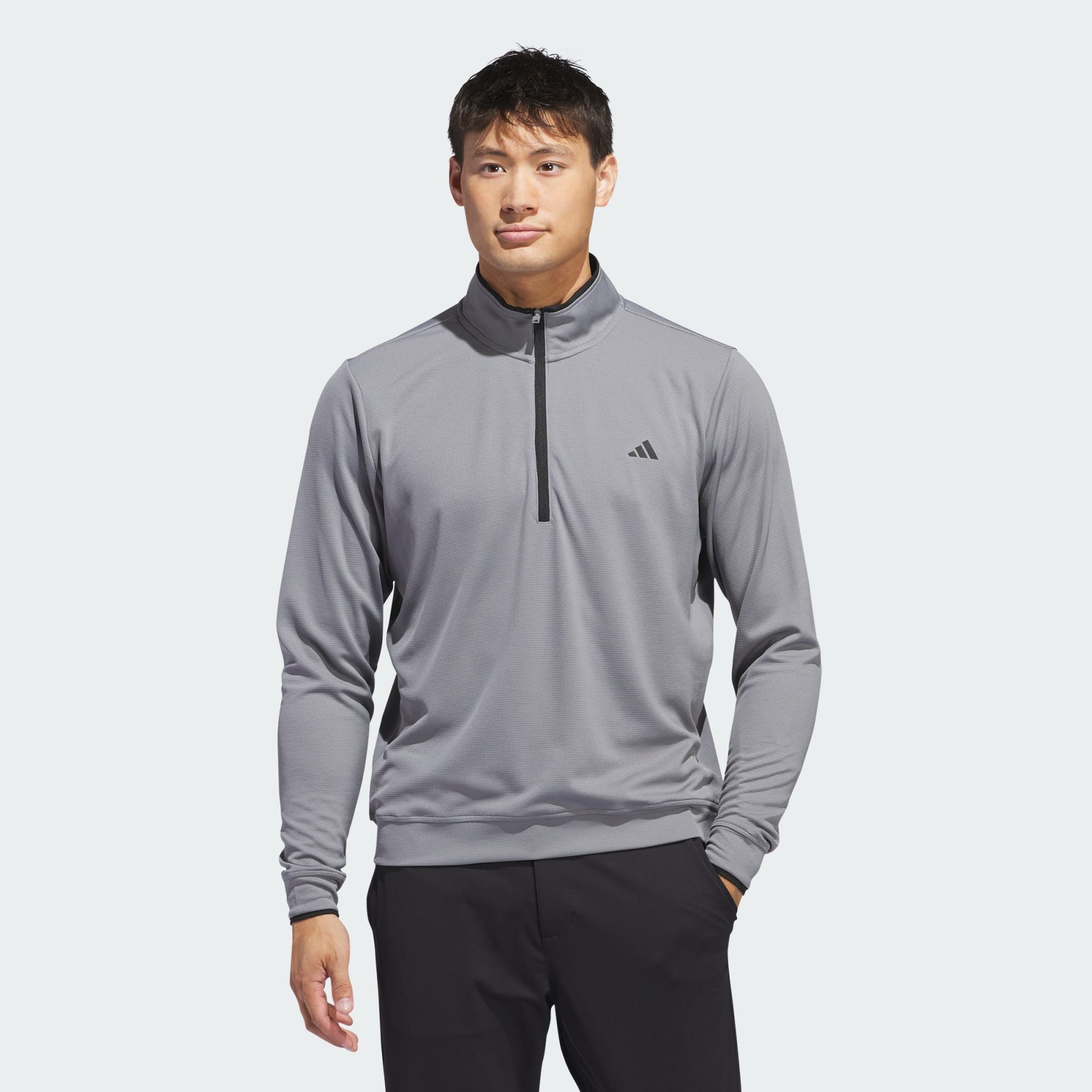 Funktionsshirt LIGHTWEIGHT adidas HALF-ZIP Three Performance OBERTEIL Grey