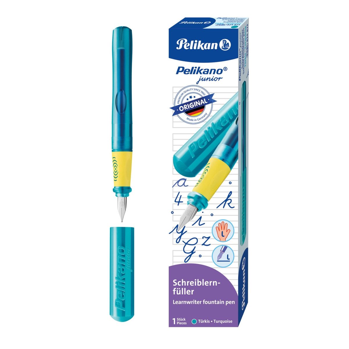 Pelikan Füller Pelikan Schreiblernfüller Pelikano Junior L türkis für Linkshänder