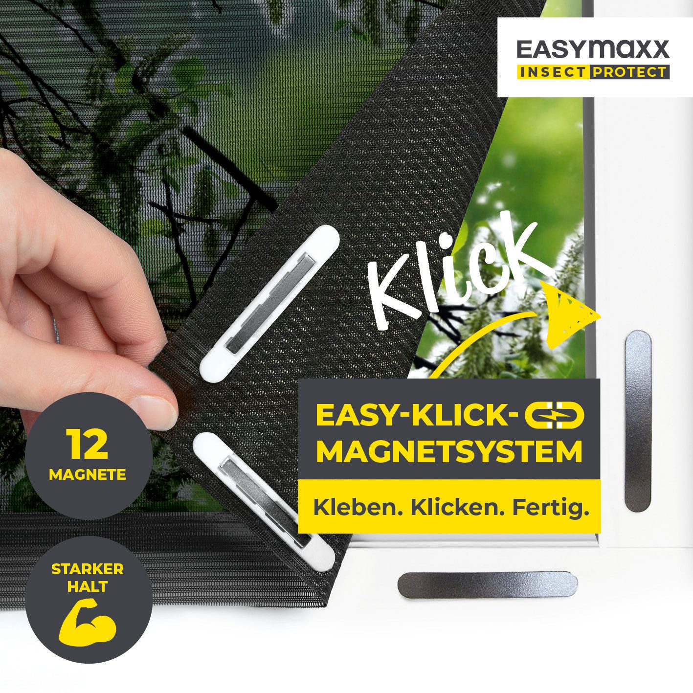 EASYmaxx Insektenschutz-Fensterrahmen Fliegengitter mit Pollenschutz 150 x günstig online kaufen