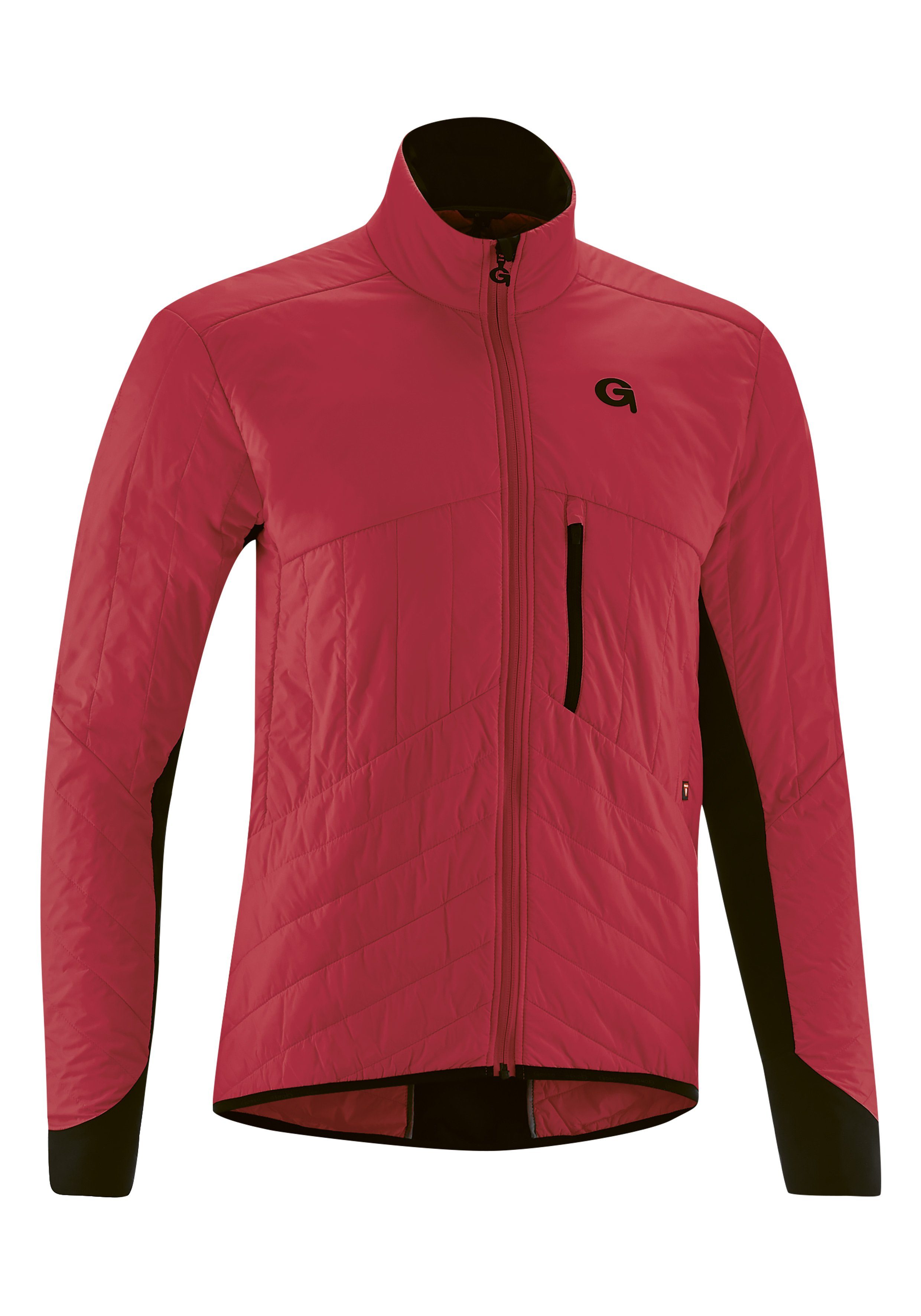 Fahrradjacke Herren Gonso atmungsaktiv Tomar Primaloft-Jacke, warm, winddicht ziegelrot und