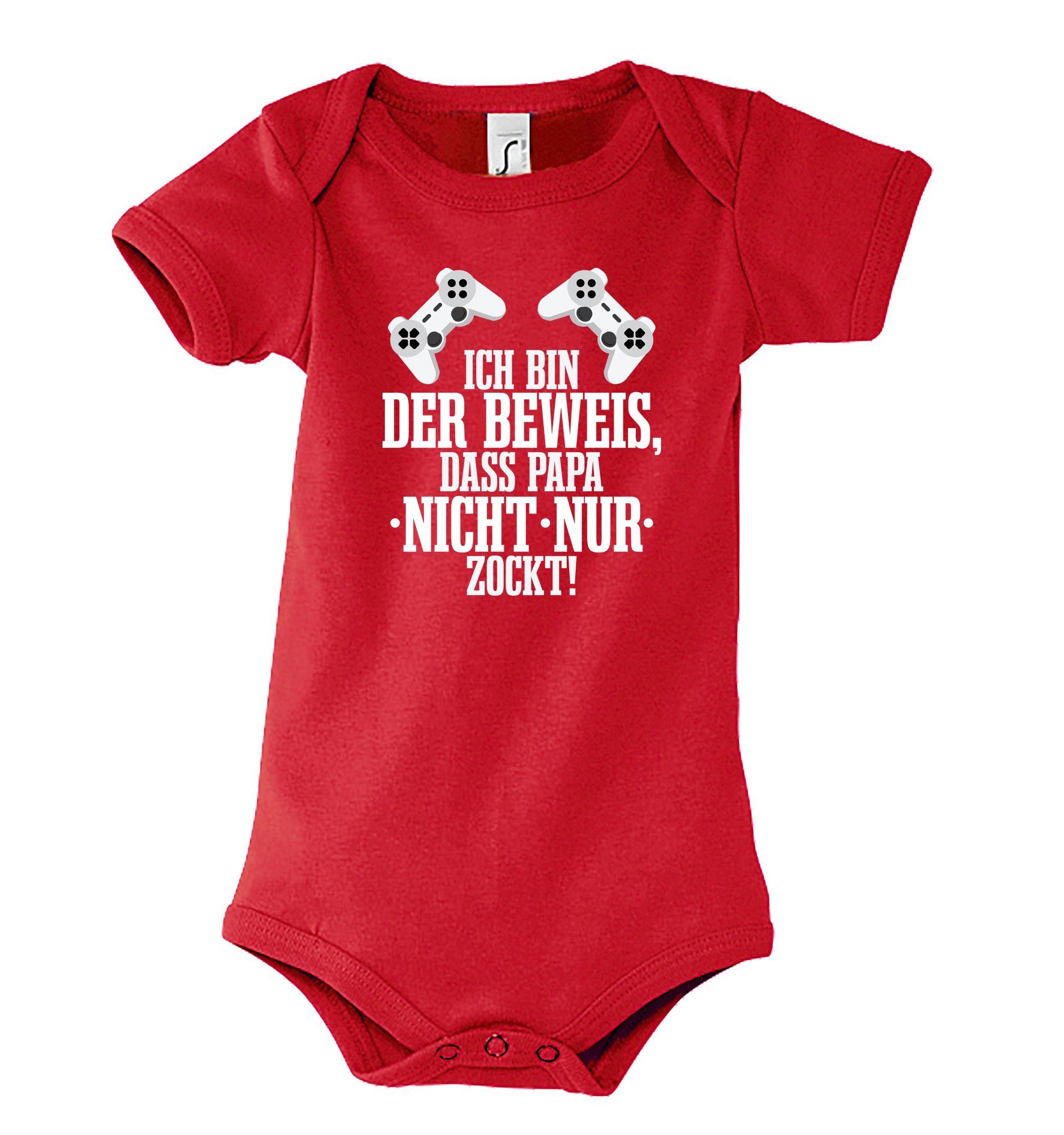 Youth Designz Kurzarmbody Ich Bin Der Beweis, Dass Papa Nicht Nur Zockt Baby Body Strampler
